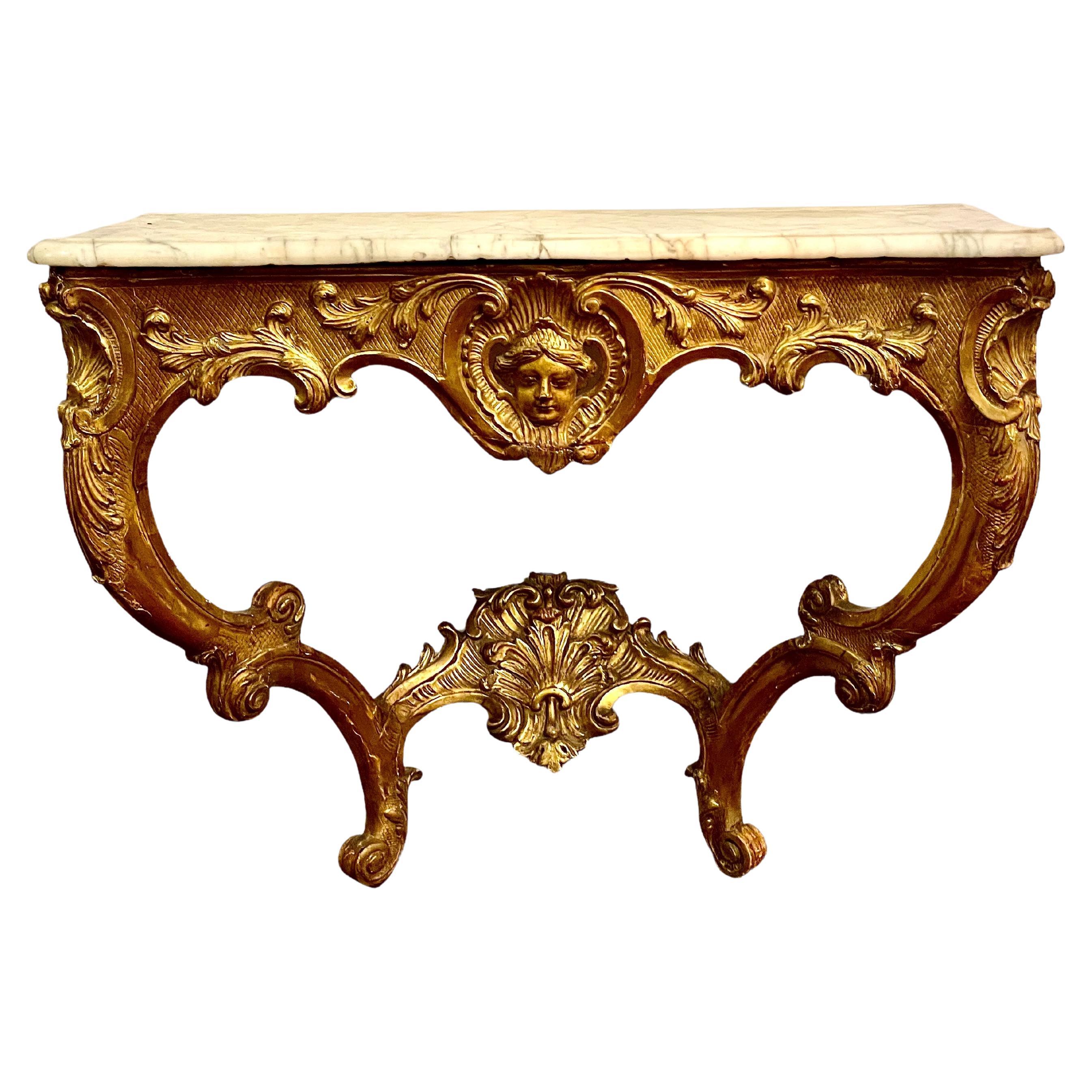 Konsolentisch aus Giltwood aus dem 18.