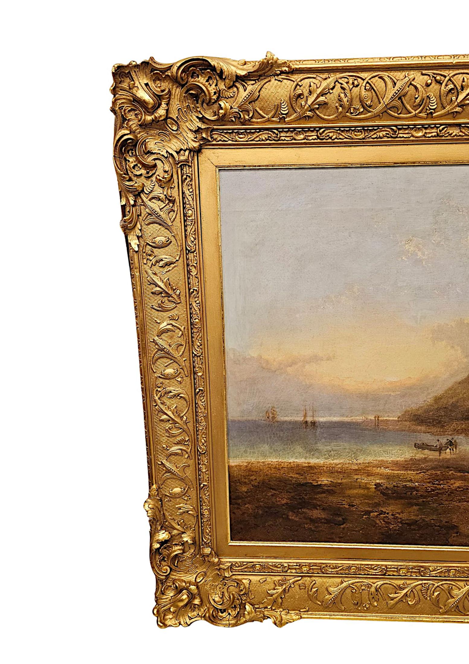 XVIIIe siècle et antérieur Peinture de maison de campagne du 18e siècle, encadrée de bois doré, attribuée à George Morland en vente