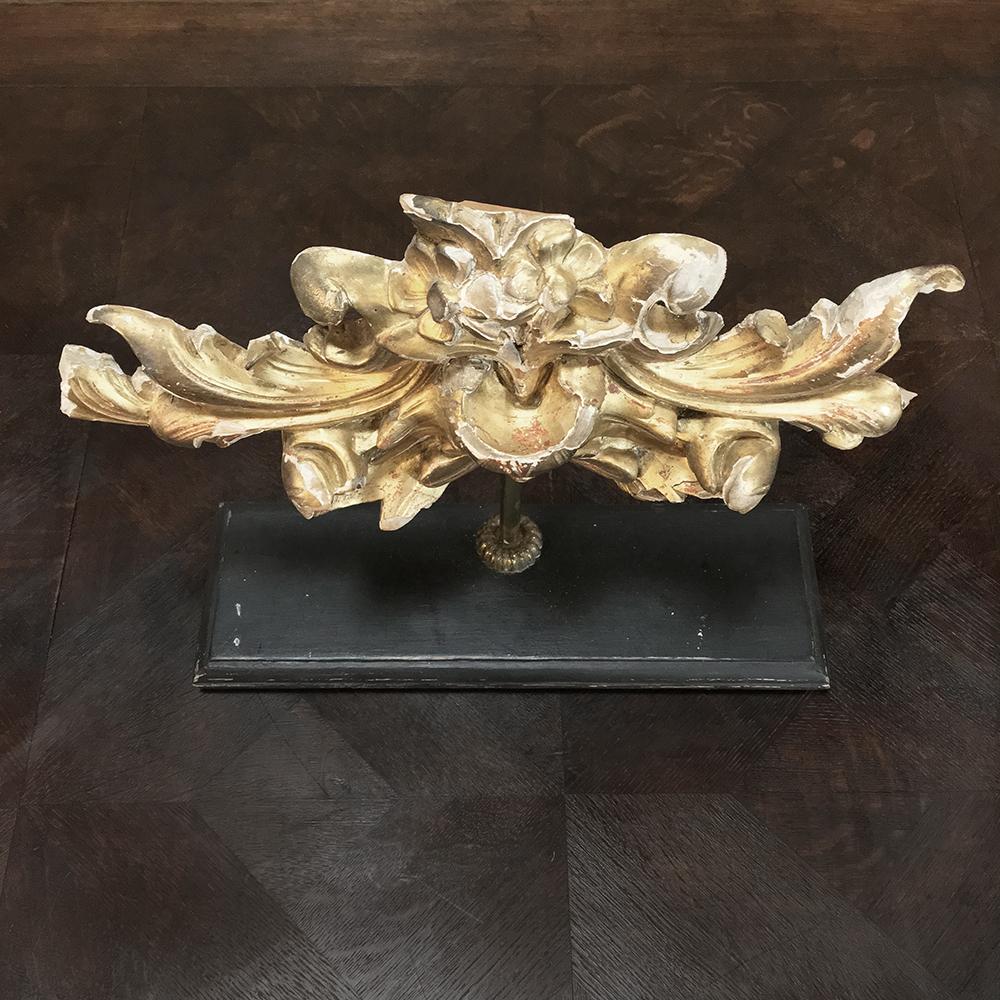 Hand-Crafted 18th Century Giltwood French Architectural Remnant Decoration