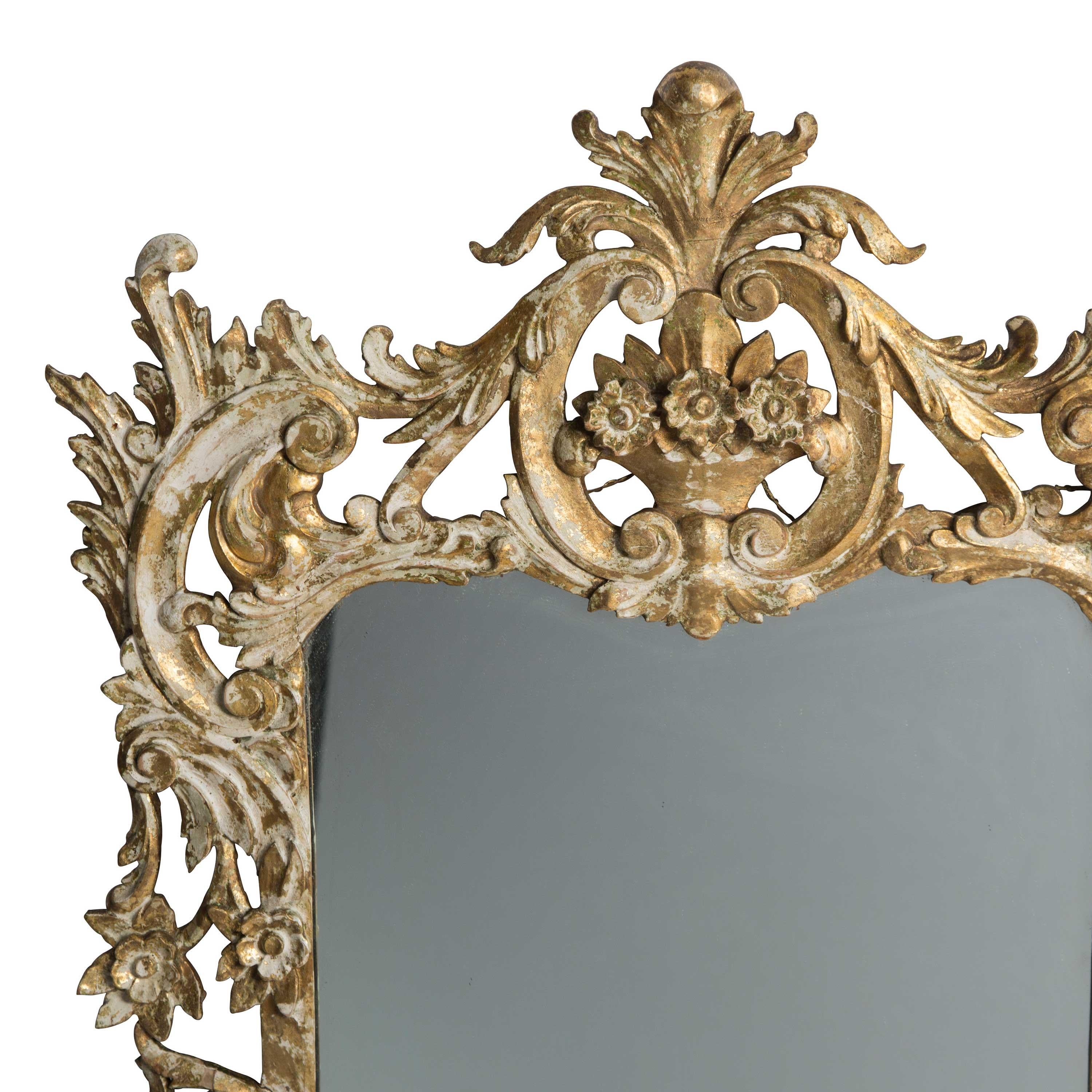 18th century Irish giltwood mirror.
