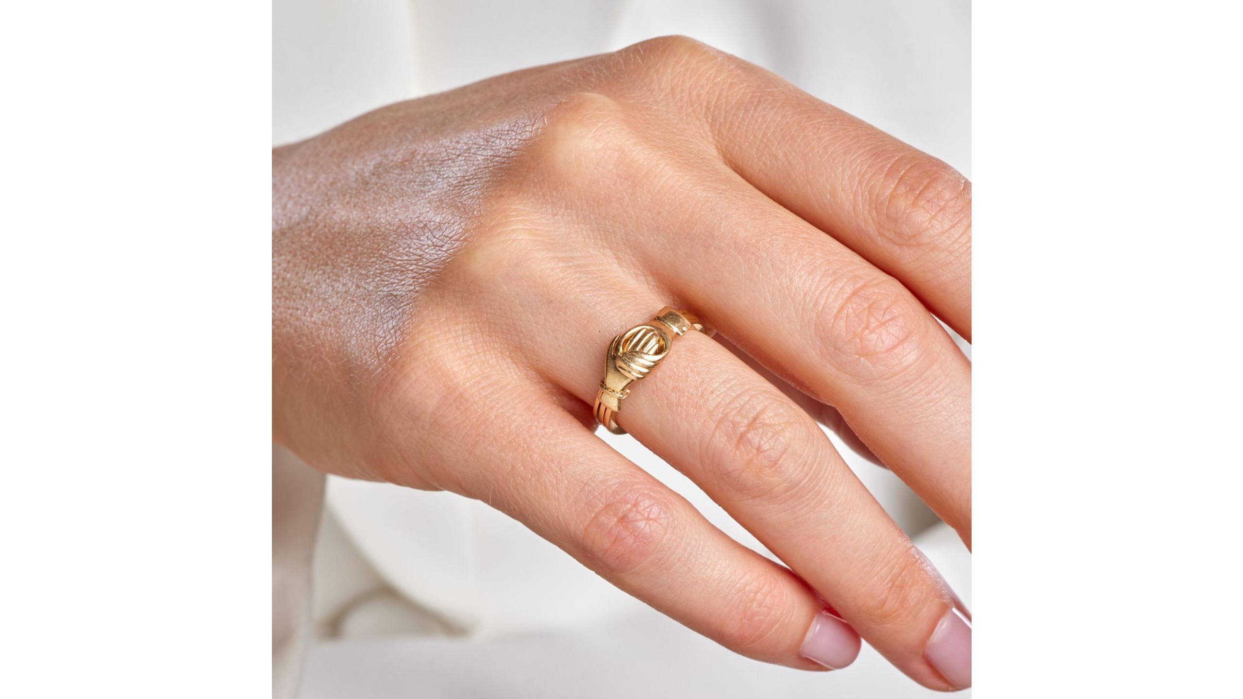 18th Century Gimmel Fede Ring Italian 1790's 1