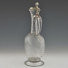 18th Century Glass and Pewter Claret Jug, circa 1780