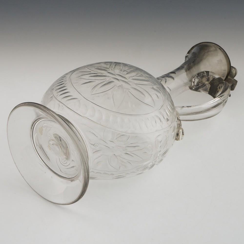 18th Century Glass and Pewter Claret Jug, circa 1780 For Sale 2