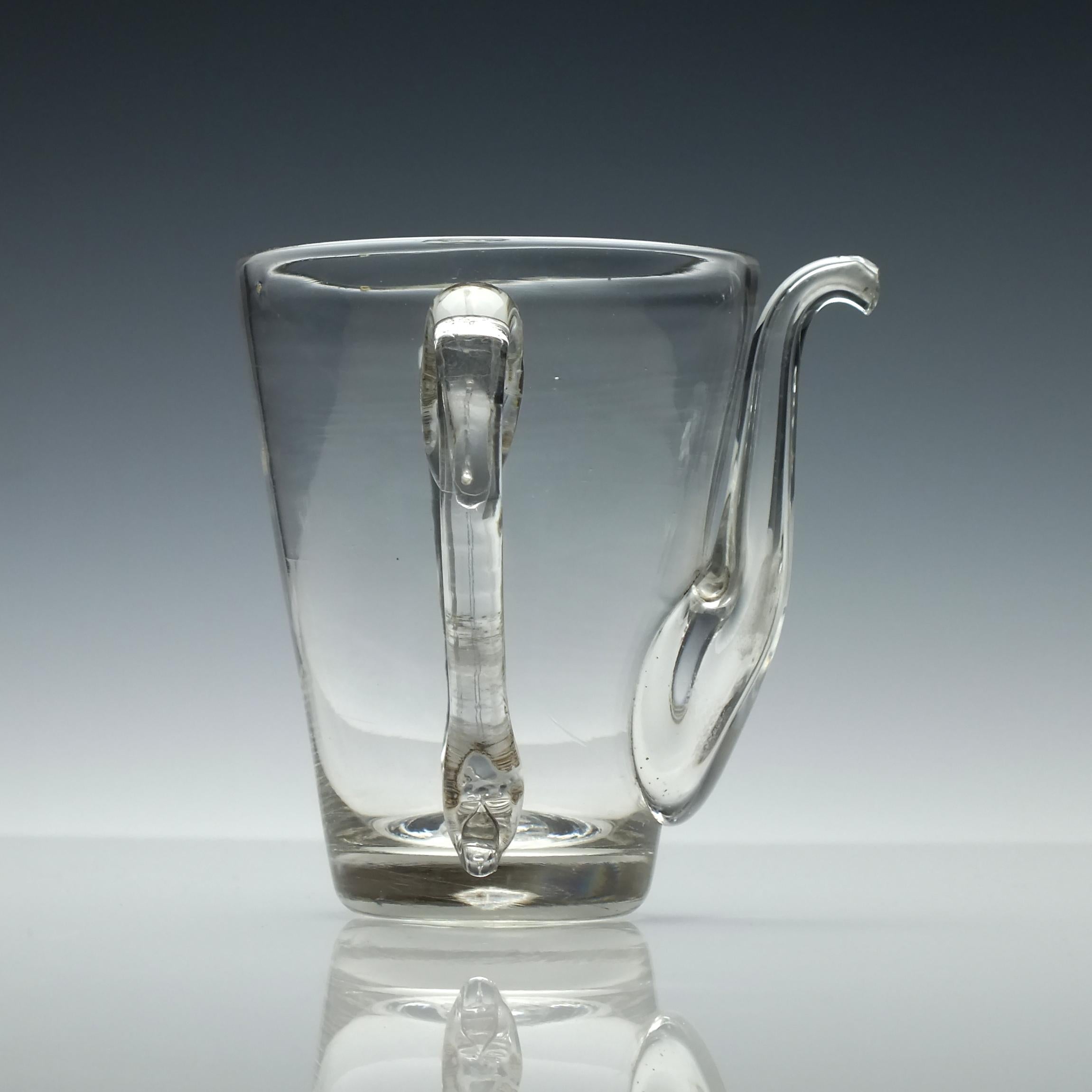 English 18th Century Glass Posset Pot, circa 1770 For Sale