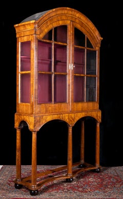 18th Century Glazed Dutch Vitrine on Stand