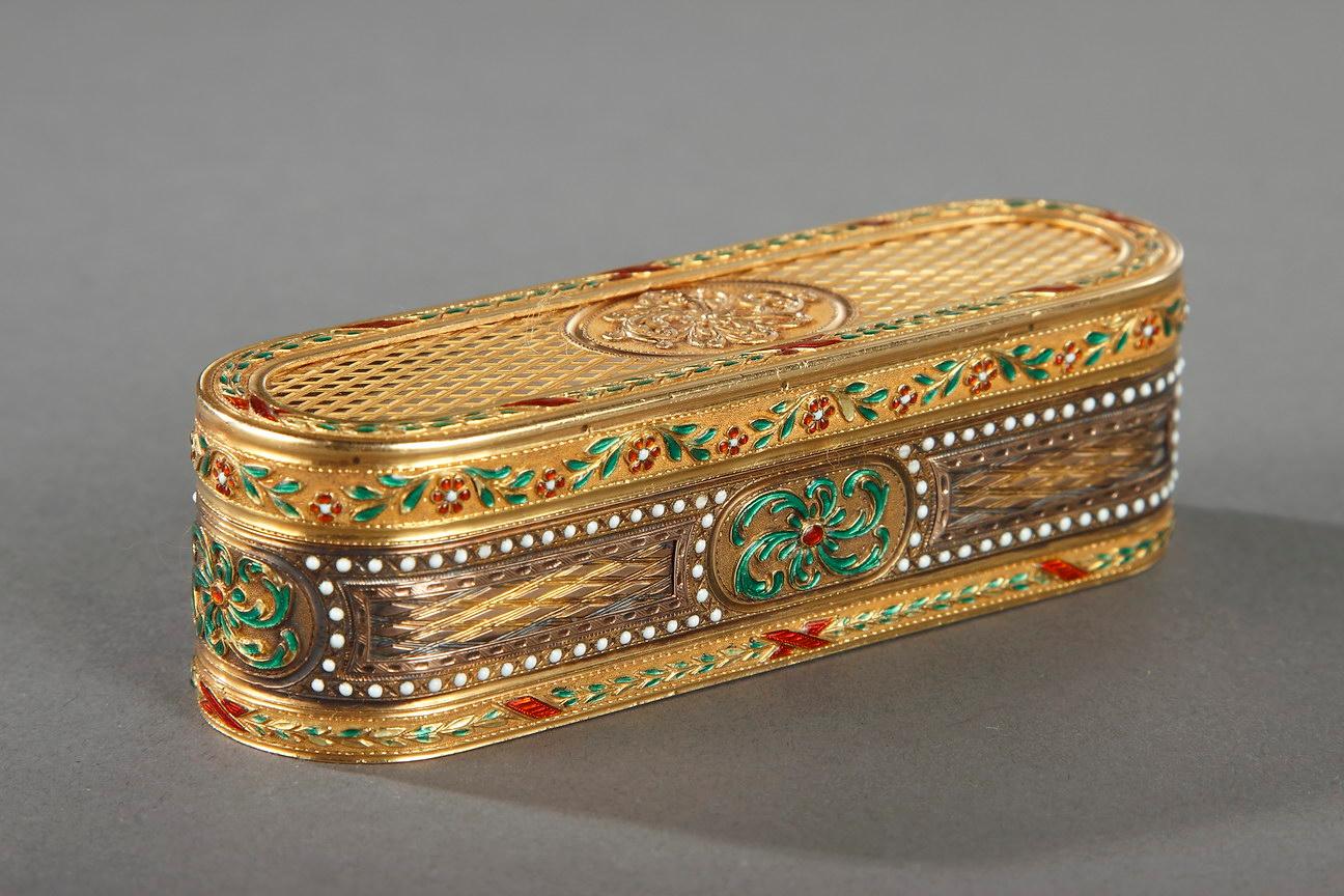 18th Century Gold and Enamel Snuff-Box In Good Condition In Paris, FR