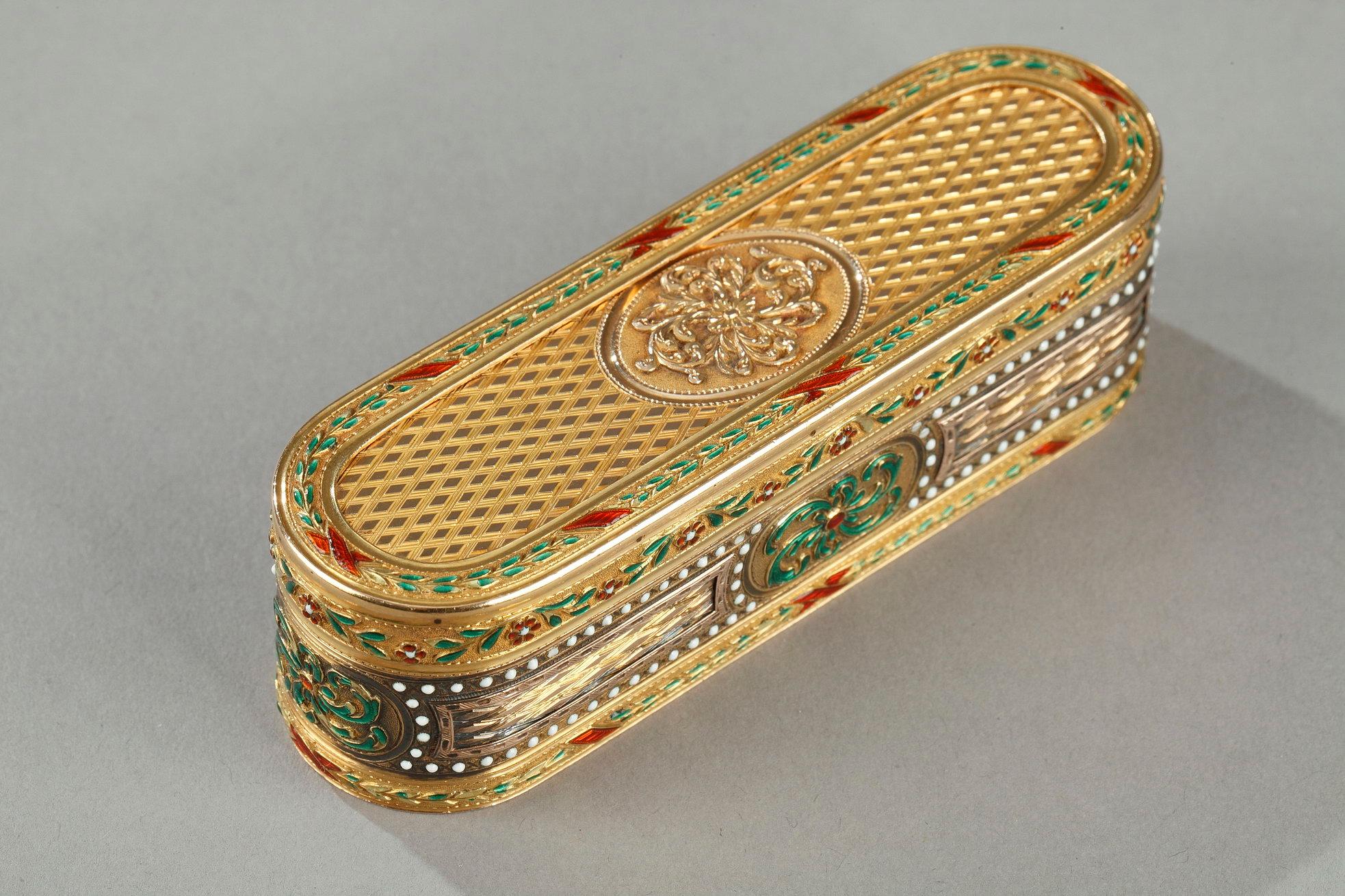 18th Century and Earlier 18th Century Gold and Enamel Snuff-Box