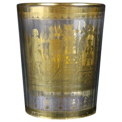 18th Century Gold Between Glass Classicism Period, Bohemia, circa 1780