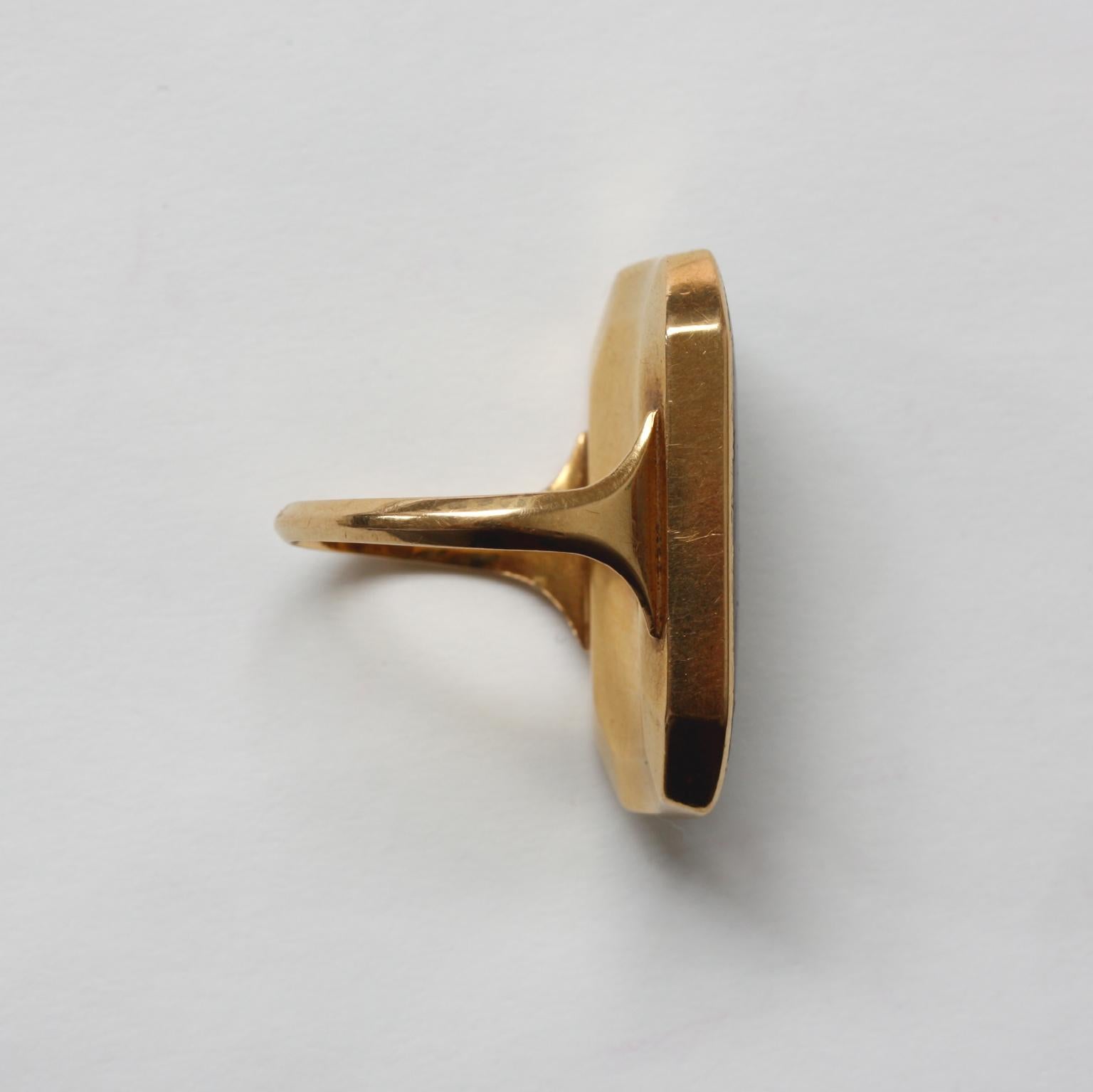 Women's or Men's 18th Century Gold Portrait Ring