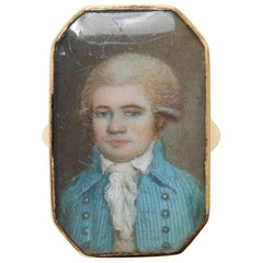 18th Century Gold Portrait Ring