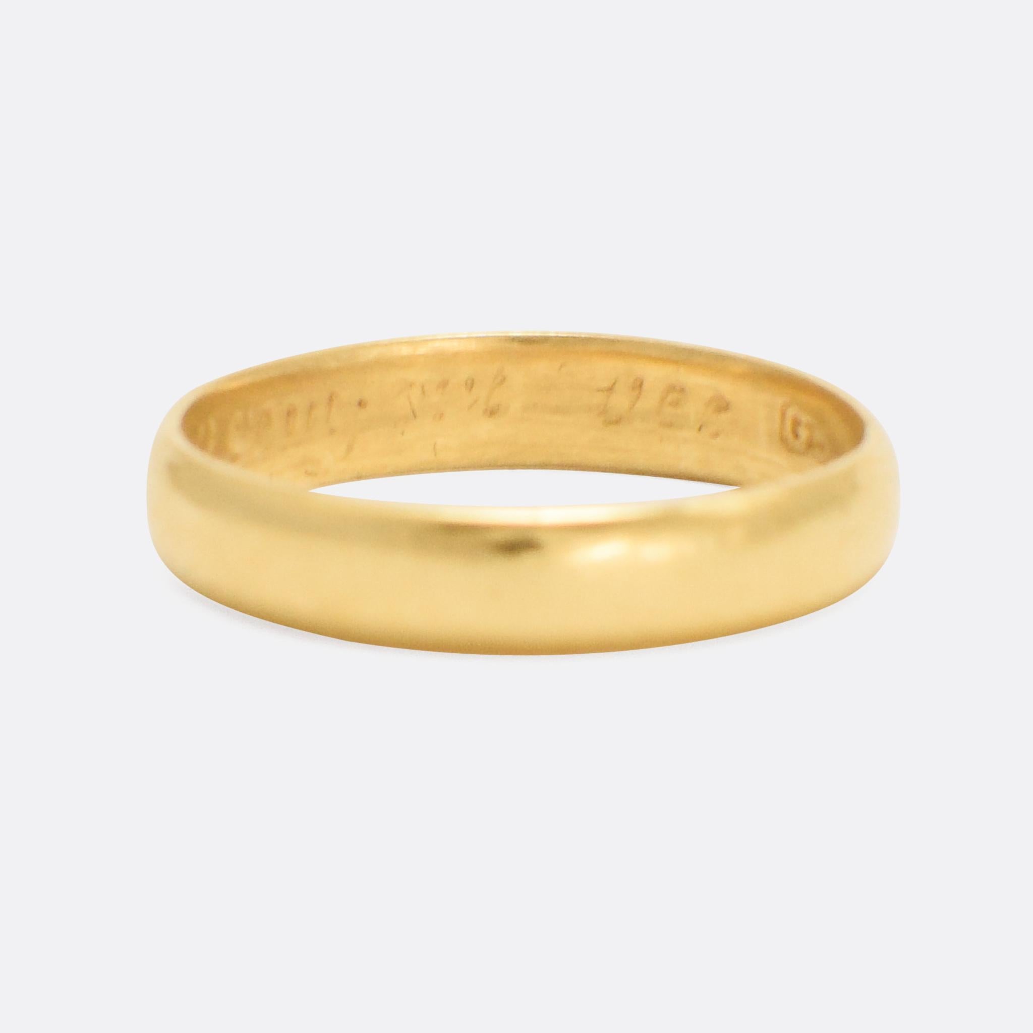 Georgian 18th Century Gold Posy Ring 