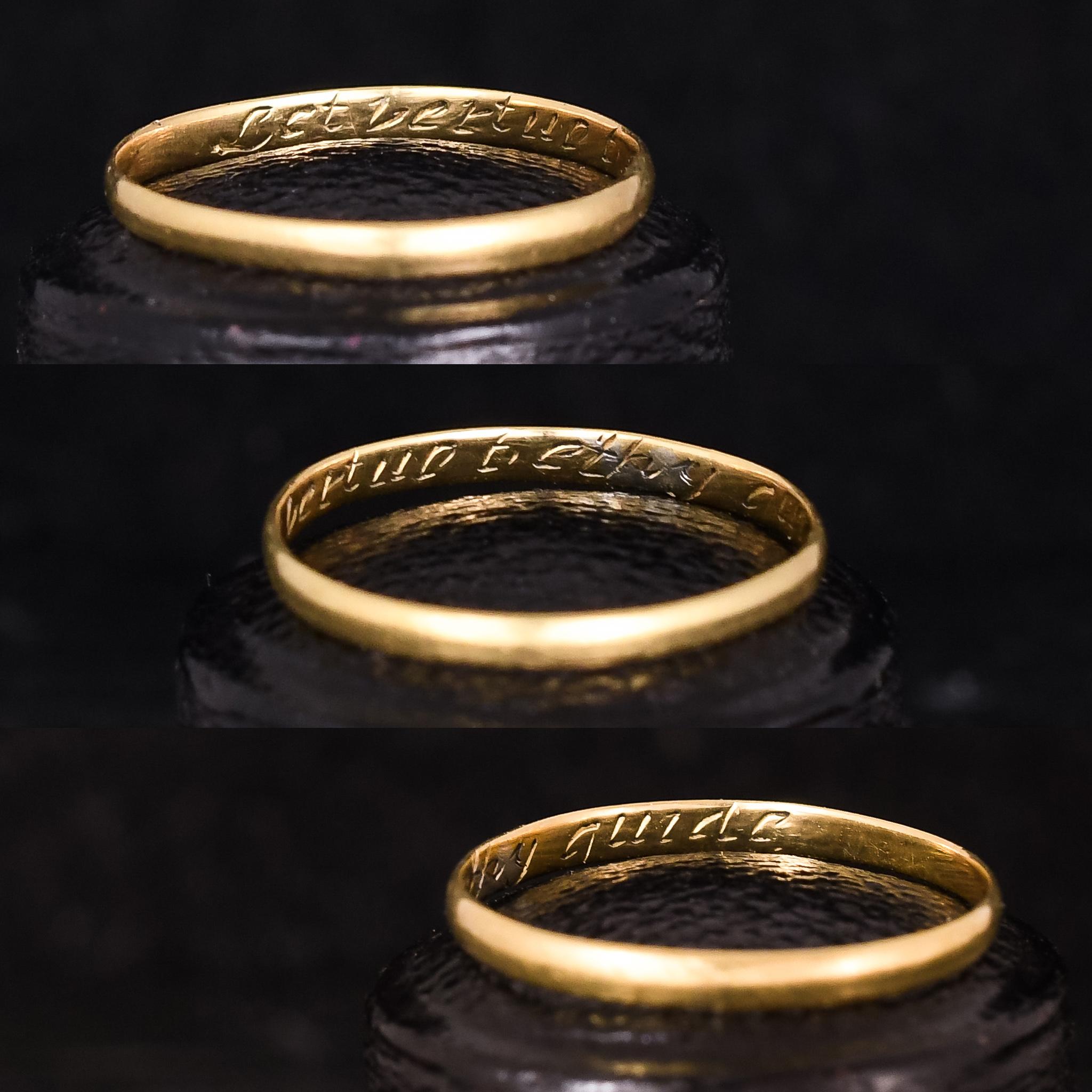 18th Century Gold Posy Ring 