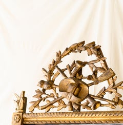 18th Century Gold Queen's Hamlet Style Mercury Glass Mirror