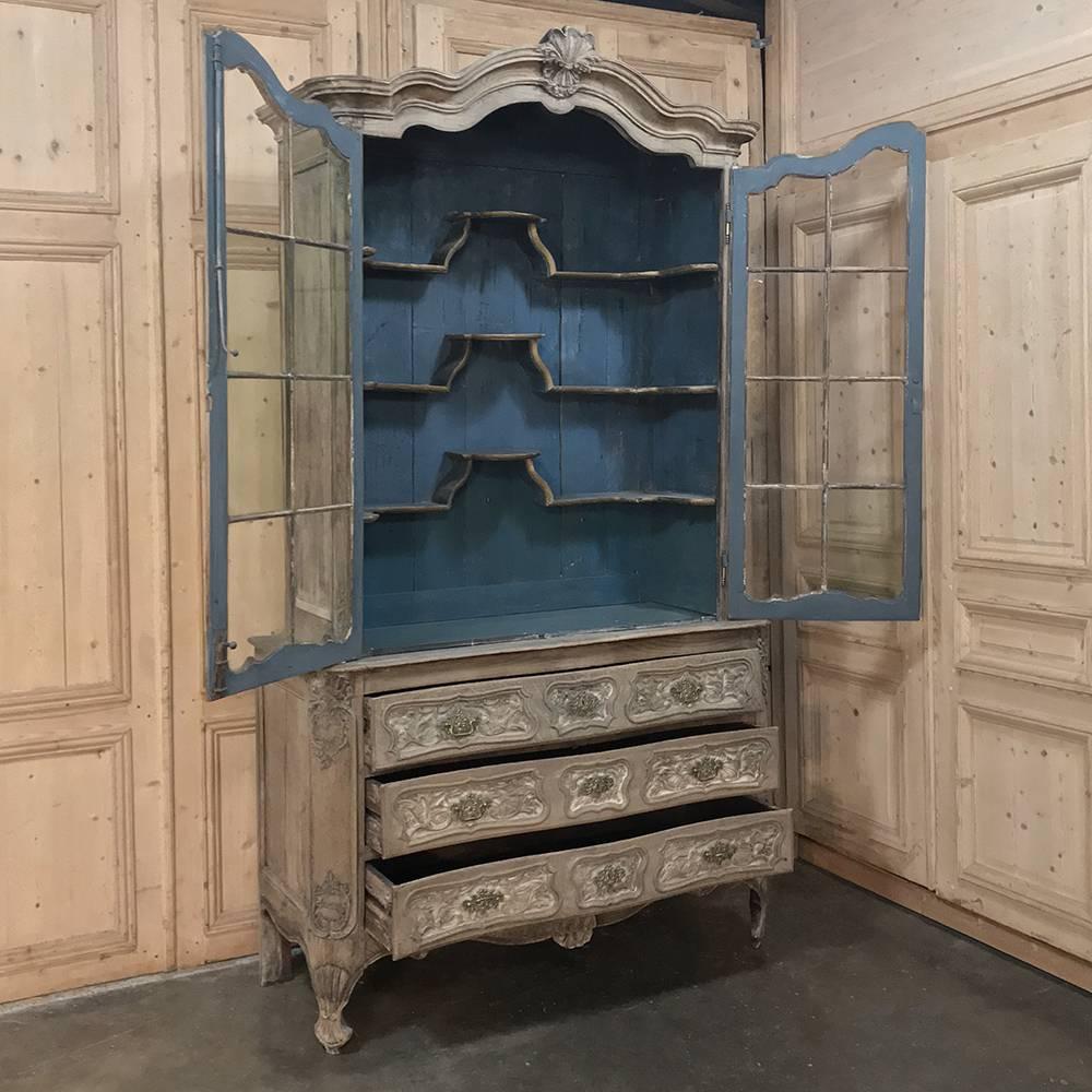 French 18th Century Grand China Buffet or Bookcase with Commode