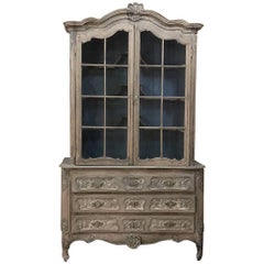 Antique 18th Century Grand China Buffet or Bookcase with Commode