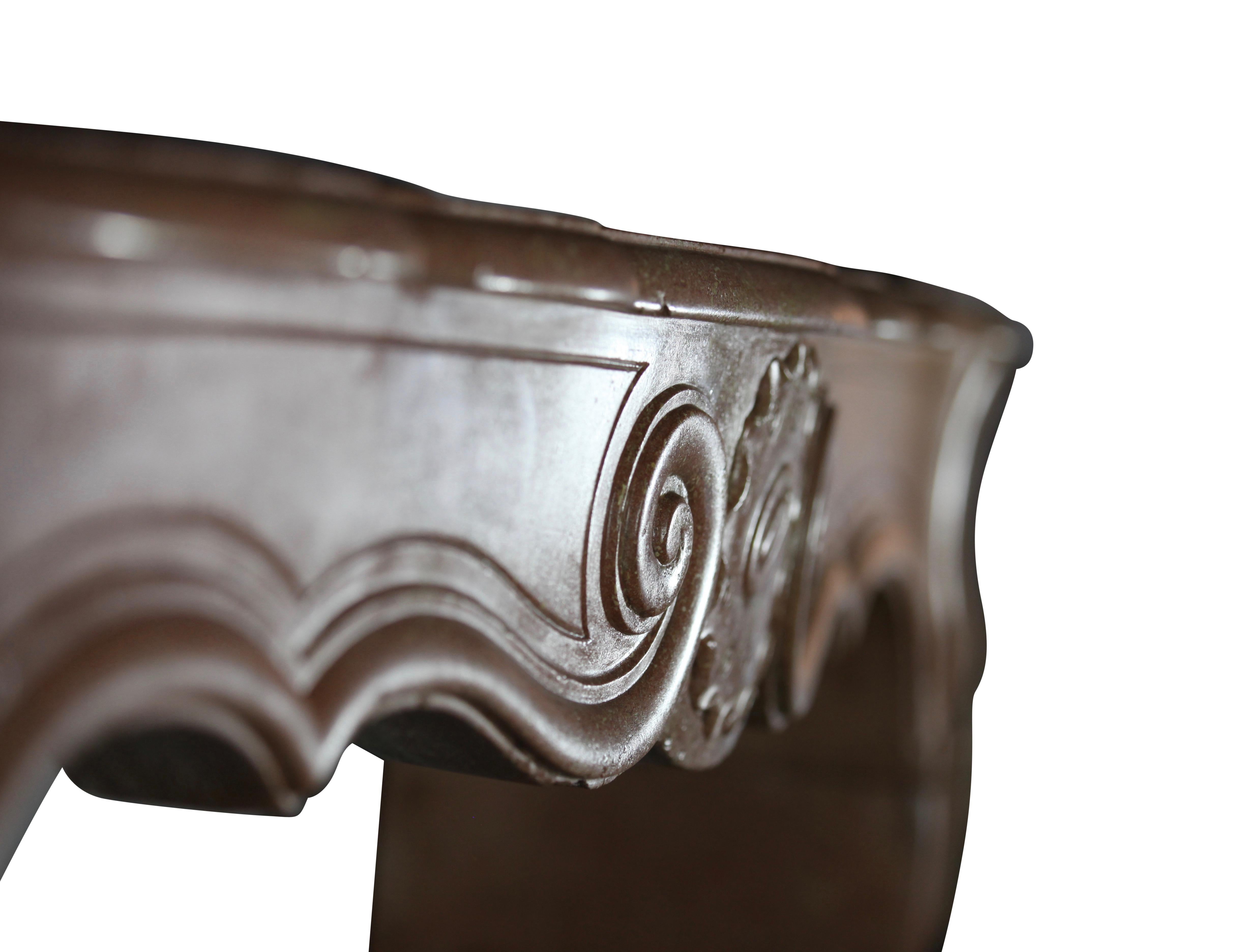 18th Century Grand French Original Antique Fireplace Surround For Sale 7