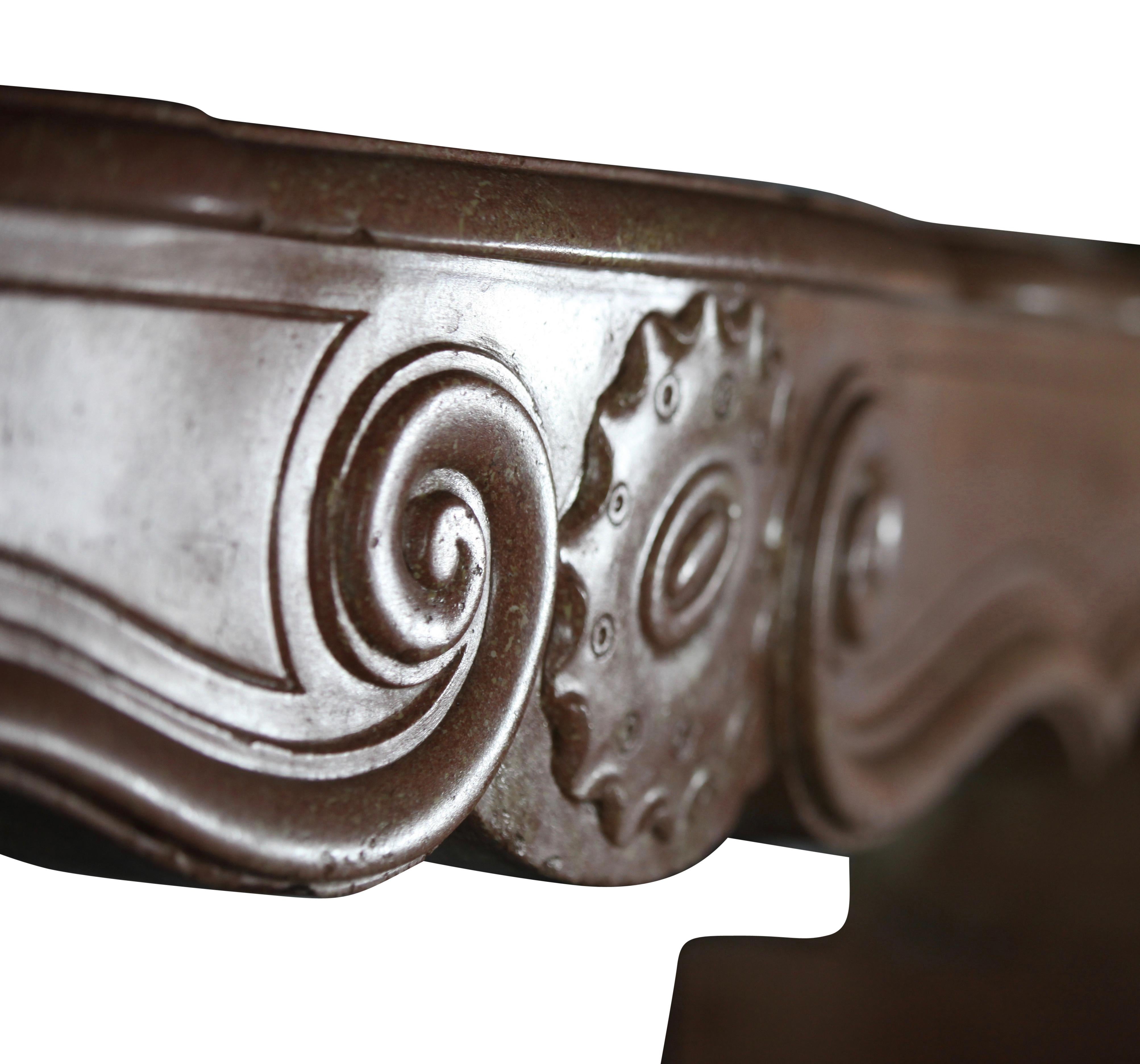 18th Century Grand French Original Antique Fireplace Surround For Sale 8