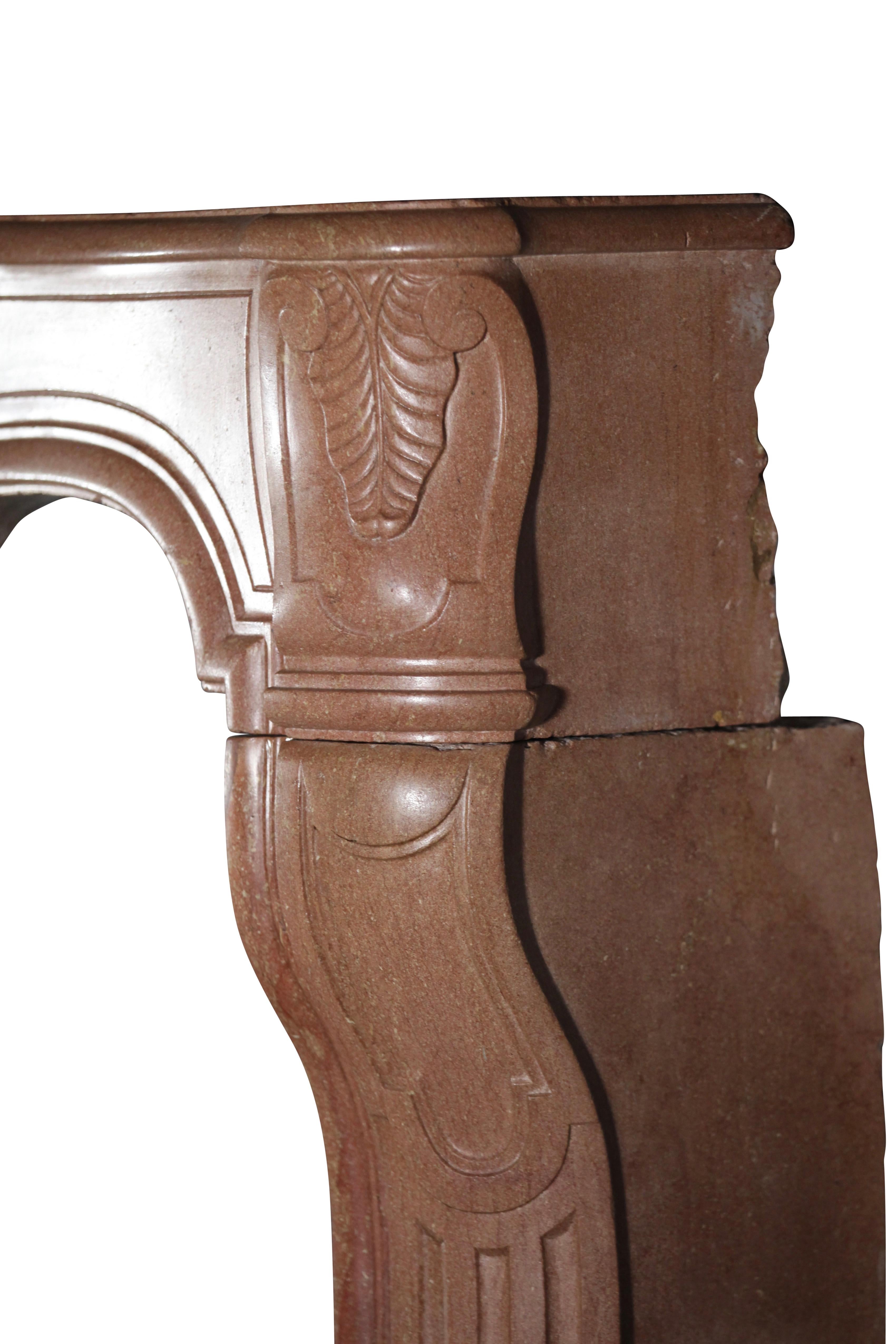 18th Century Grand French Original Antique Fireplace Surround For Sale 3