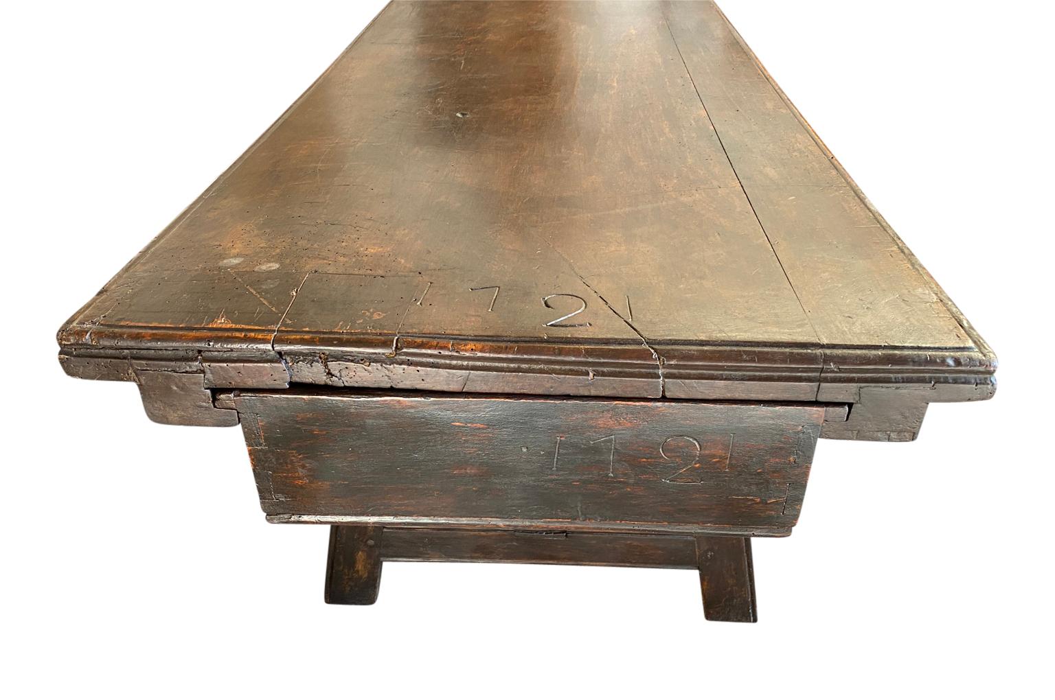 18th Century, Grand Scale Italian Farm Table 10