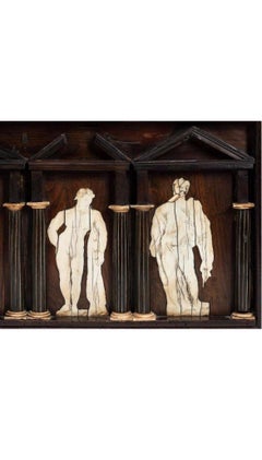 18th Century Grand Tour Classical Panel with Allegorical Inlaid Figures