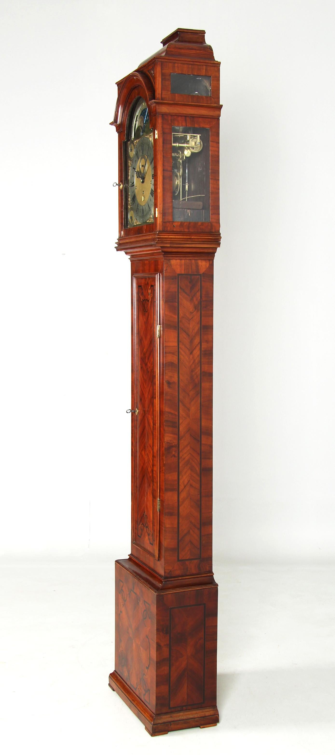 18th Century Grandfather Clock with Moonphases, Calendar and Musical Movement 8
