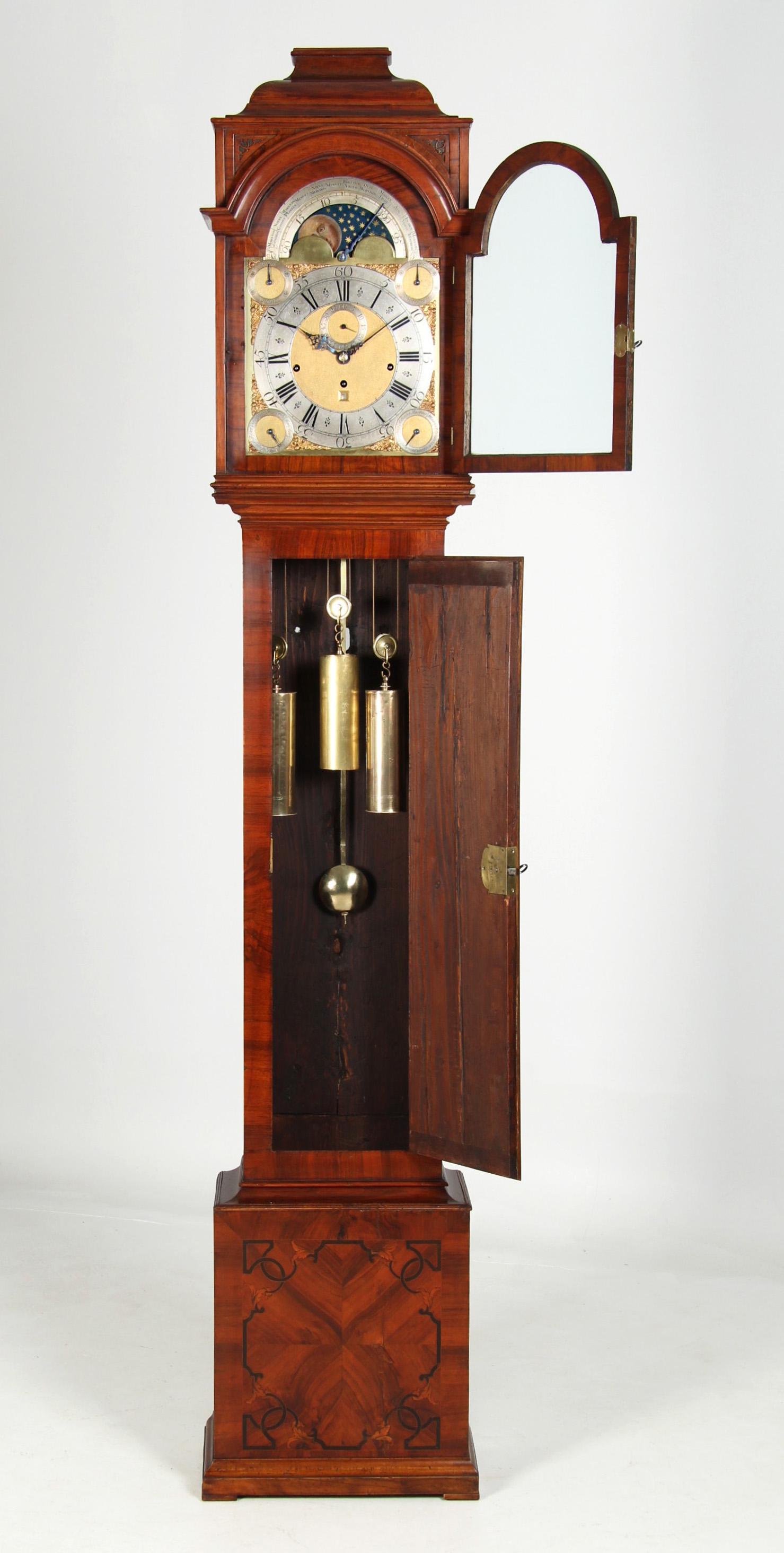 18th Century Grandfather Clock with Moonphases, Calendar and Musical Movement 9