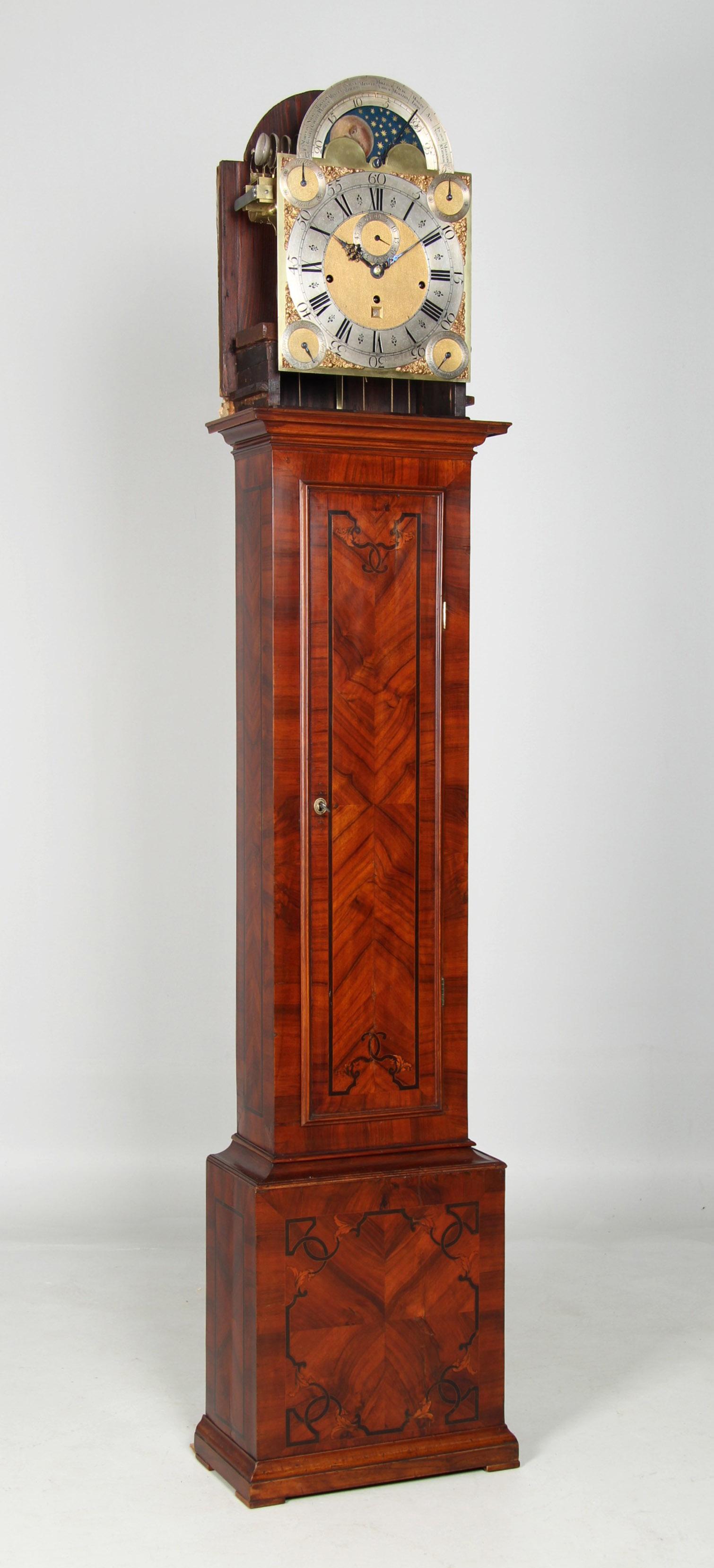 18th Century Grandfather Clock with Moonphases, Calendar and Musical Movement In Good Condition In Greven, DE