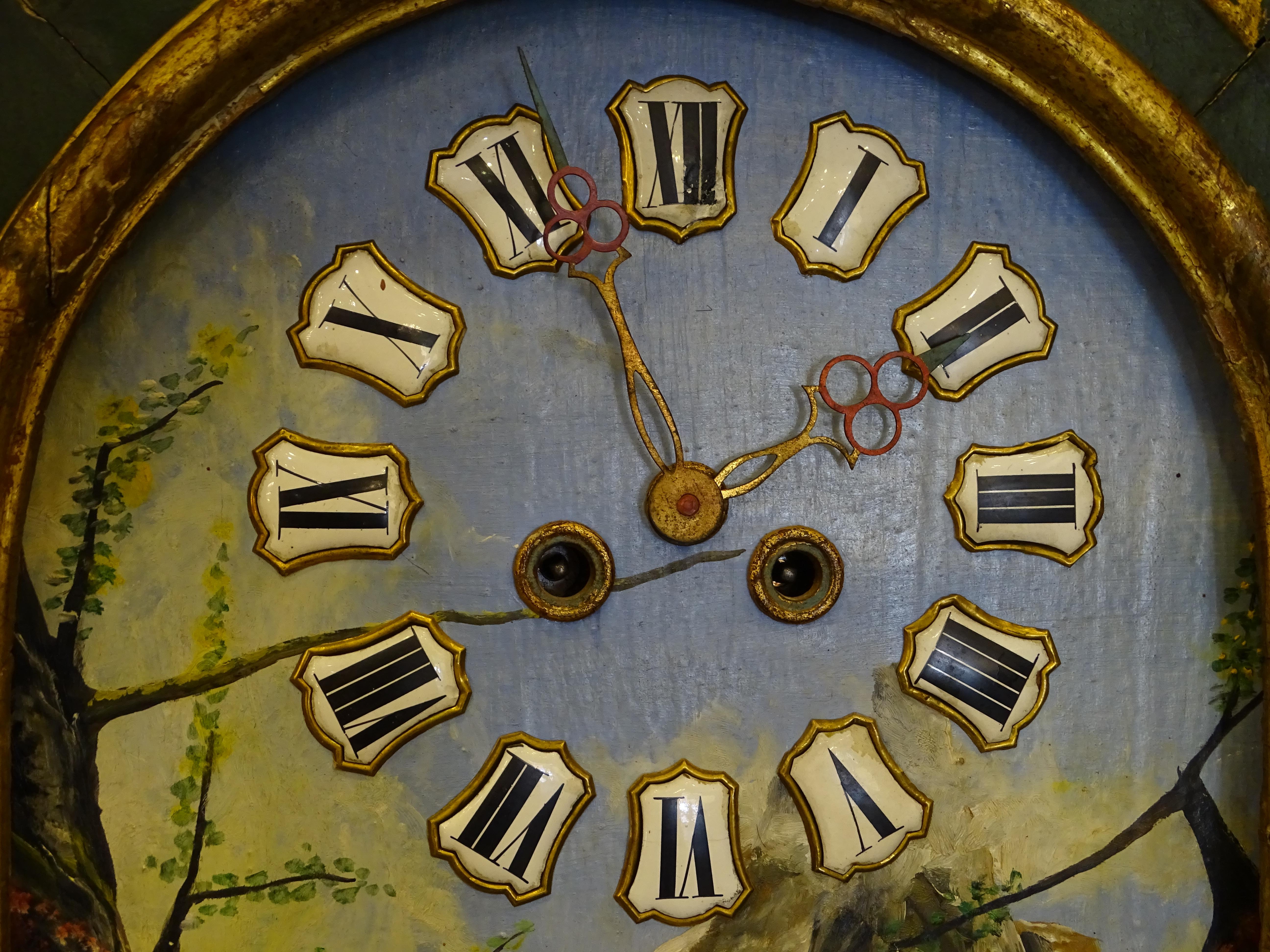 18th century Grandfather , Mantel clock , Black Forest, Germany 2