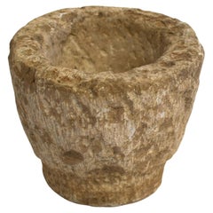 18th Century Granite Bowl Mortar Planter 10 Lb