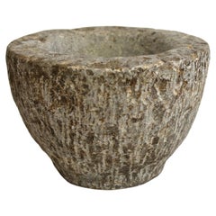 18th Century Granite Bowl Mortar Planter 6 Lb