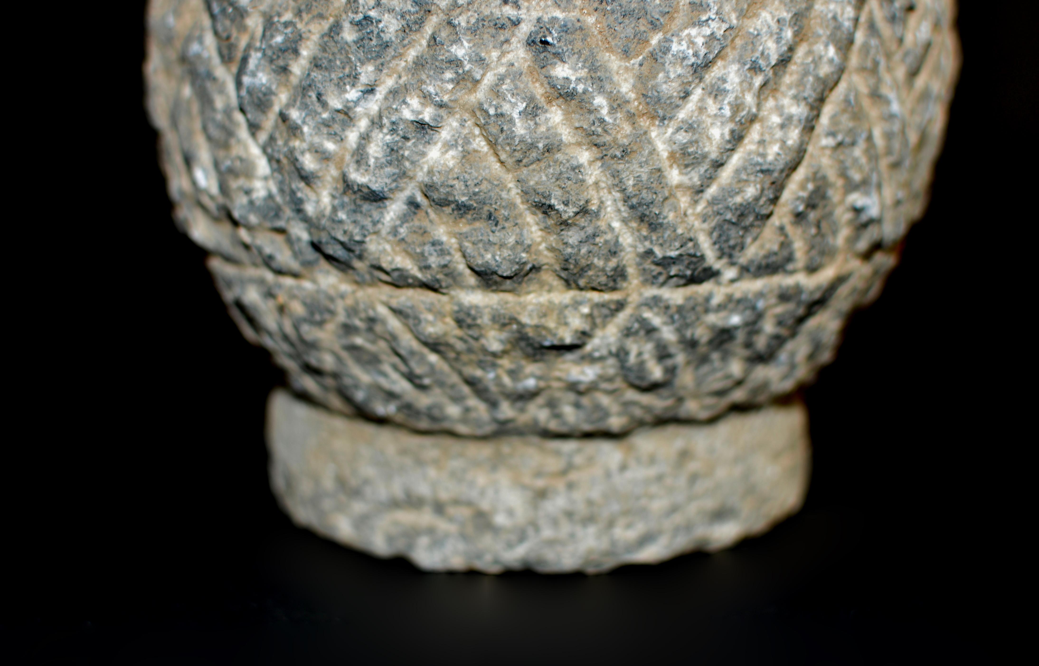 18th Century Granite Bowl Mortar Planter 8 Lb 2