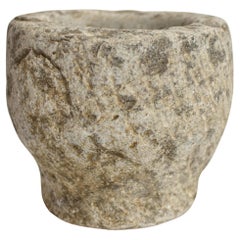 Antique 18th Century Granite Stone Bowl Mortar Planter 9 lb