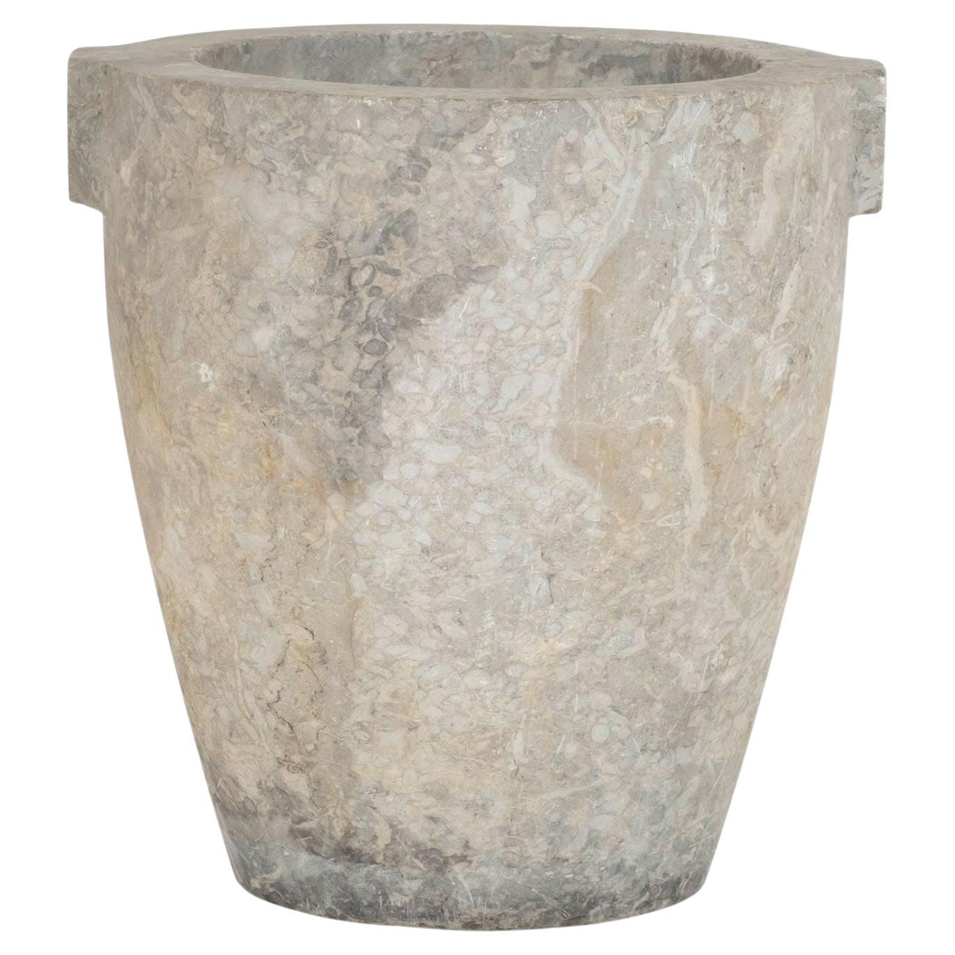 18th Century Gray Stone Mortar For Sale