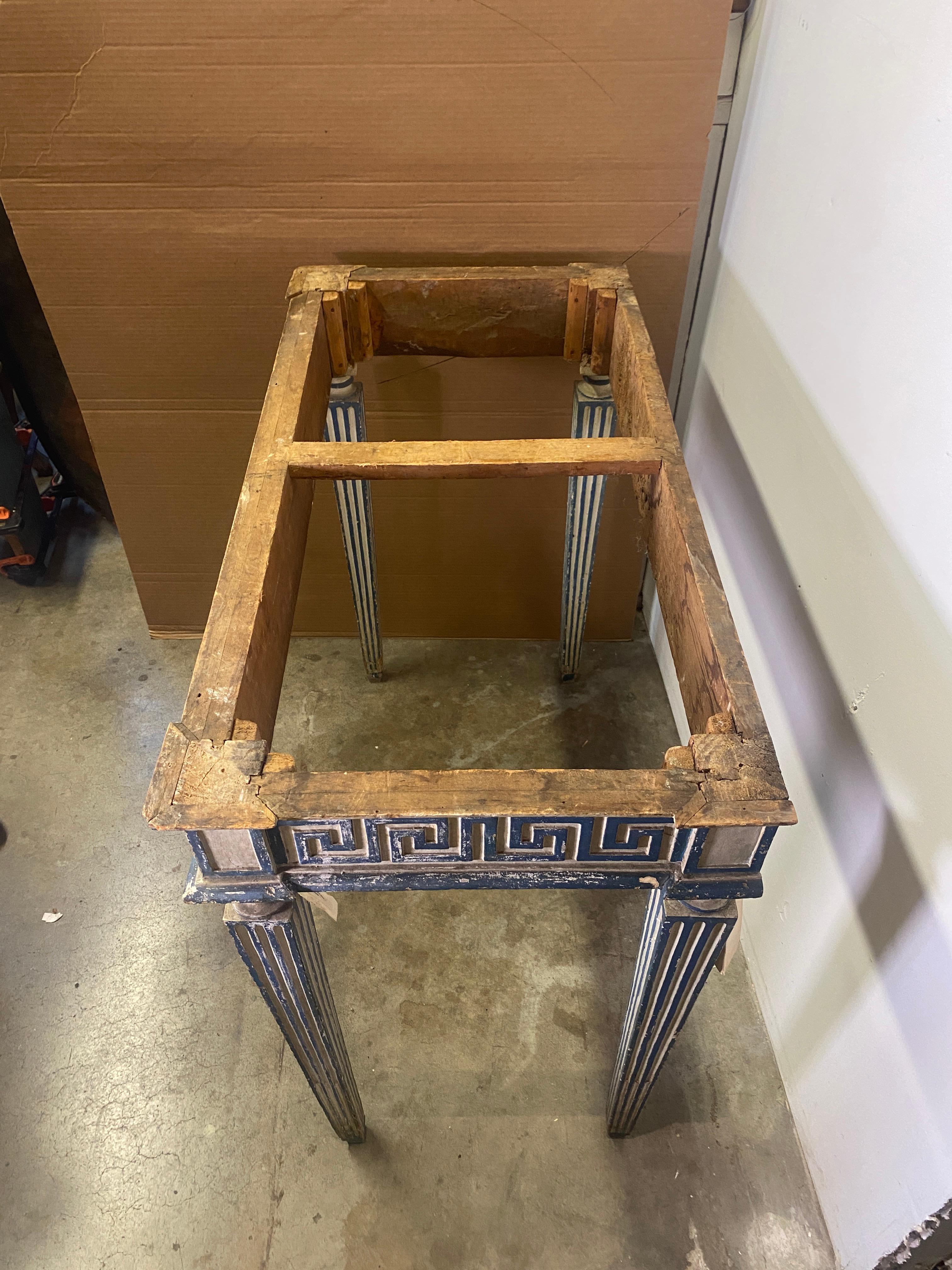 18th Century Greco Roman Marble Console Table For Sale 2