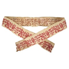 18Th Century Greek Embroidered Textile Fragment