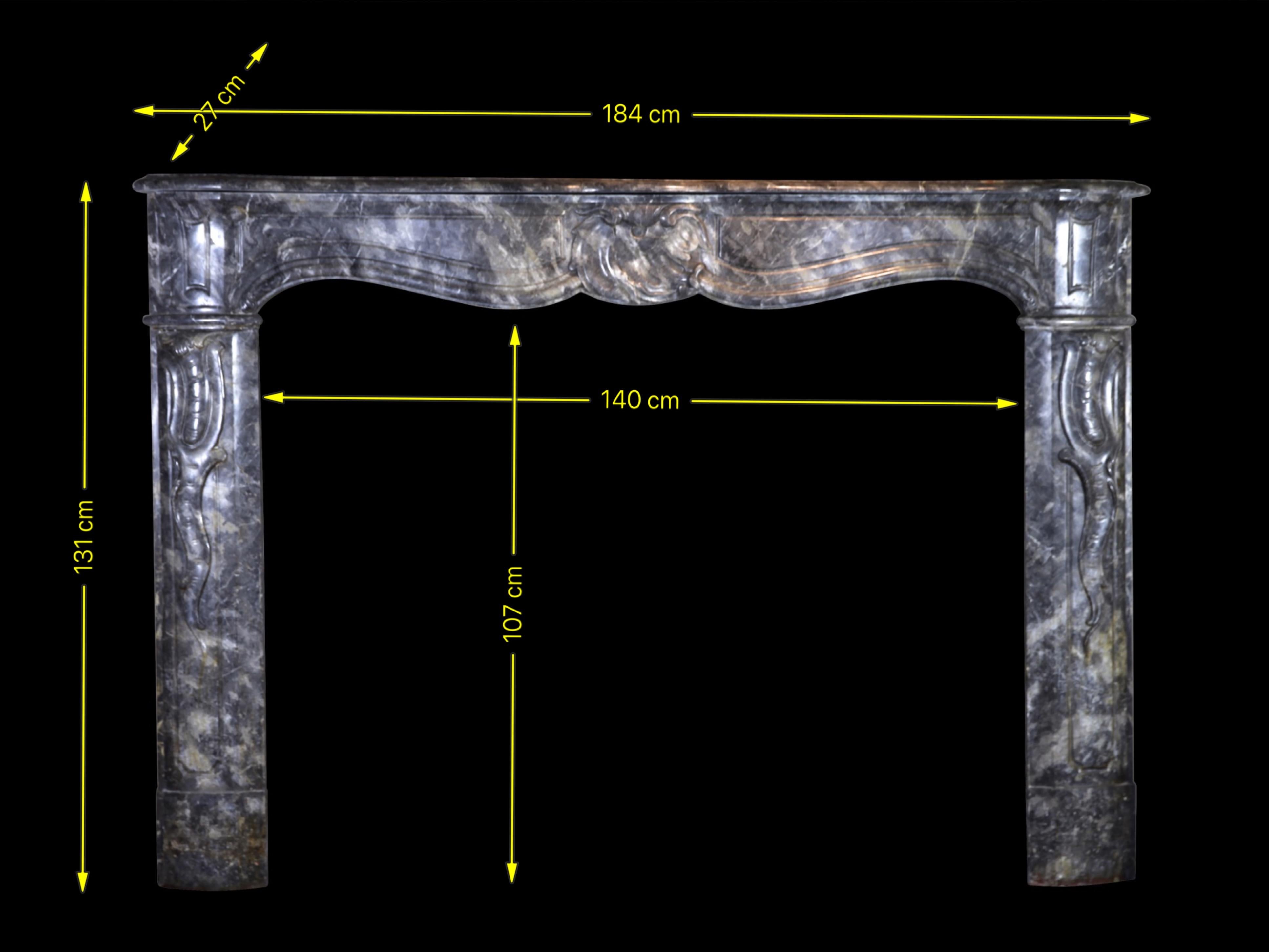 18th Century Grey Marble Fine Antique Regency Fireplace Surround 6