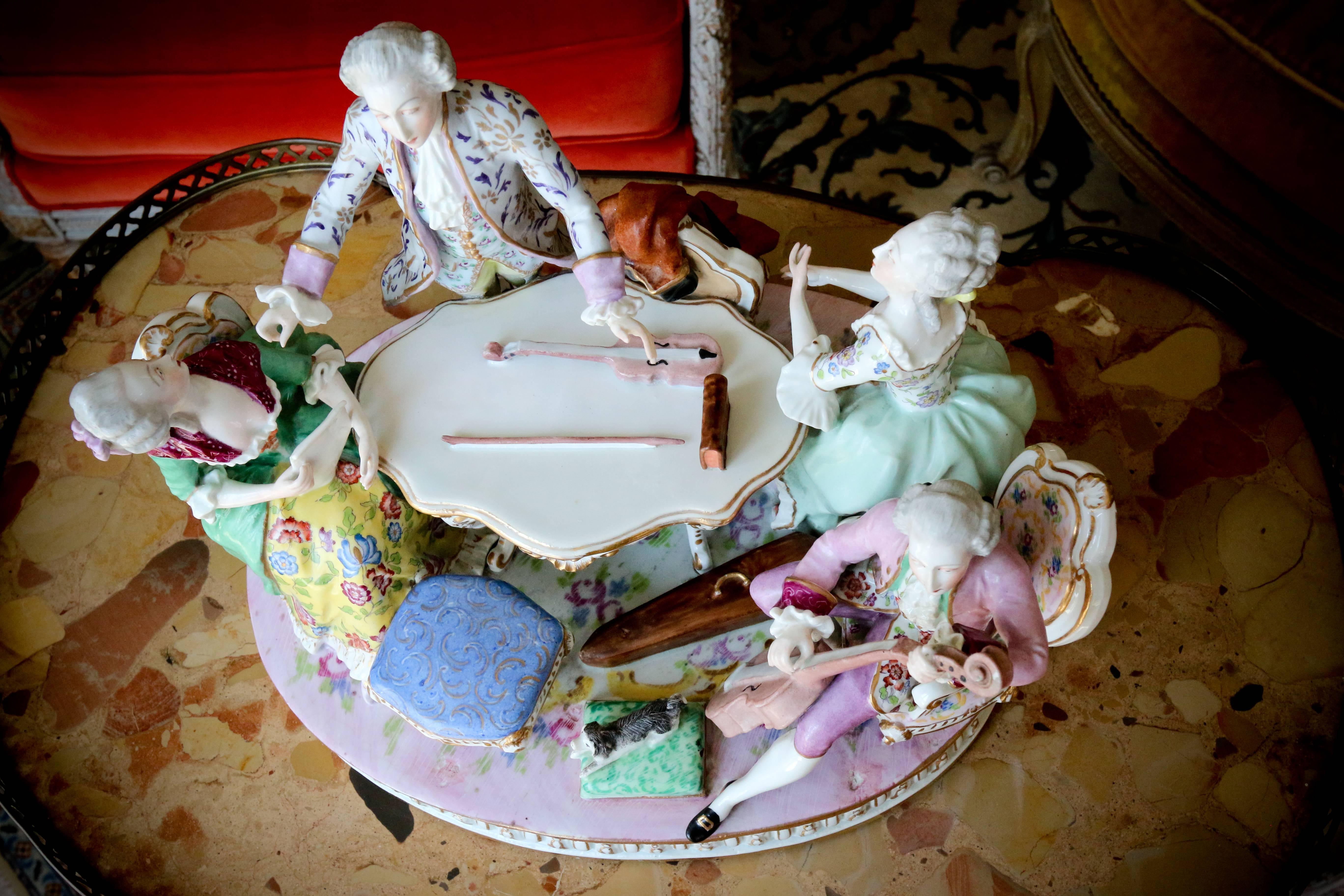 German 18th Century Group in Saxe Porcelain 