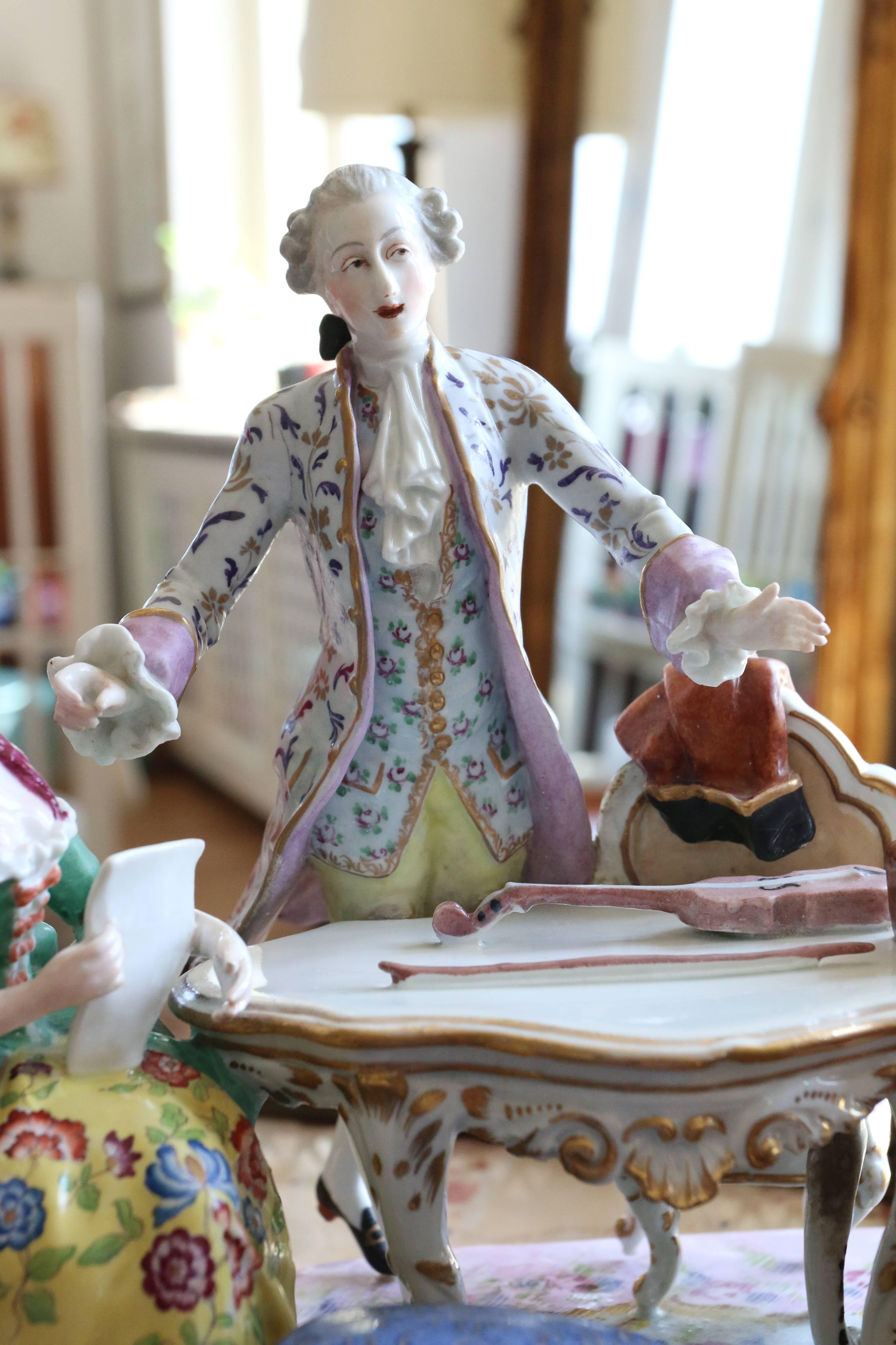 18th Century Group in Saxe Porcelain 