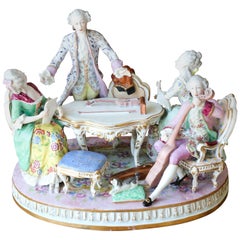 18th Century Group in Saxe Porcelain "Тhe Singing Lesson"
