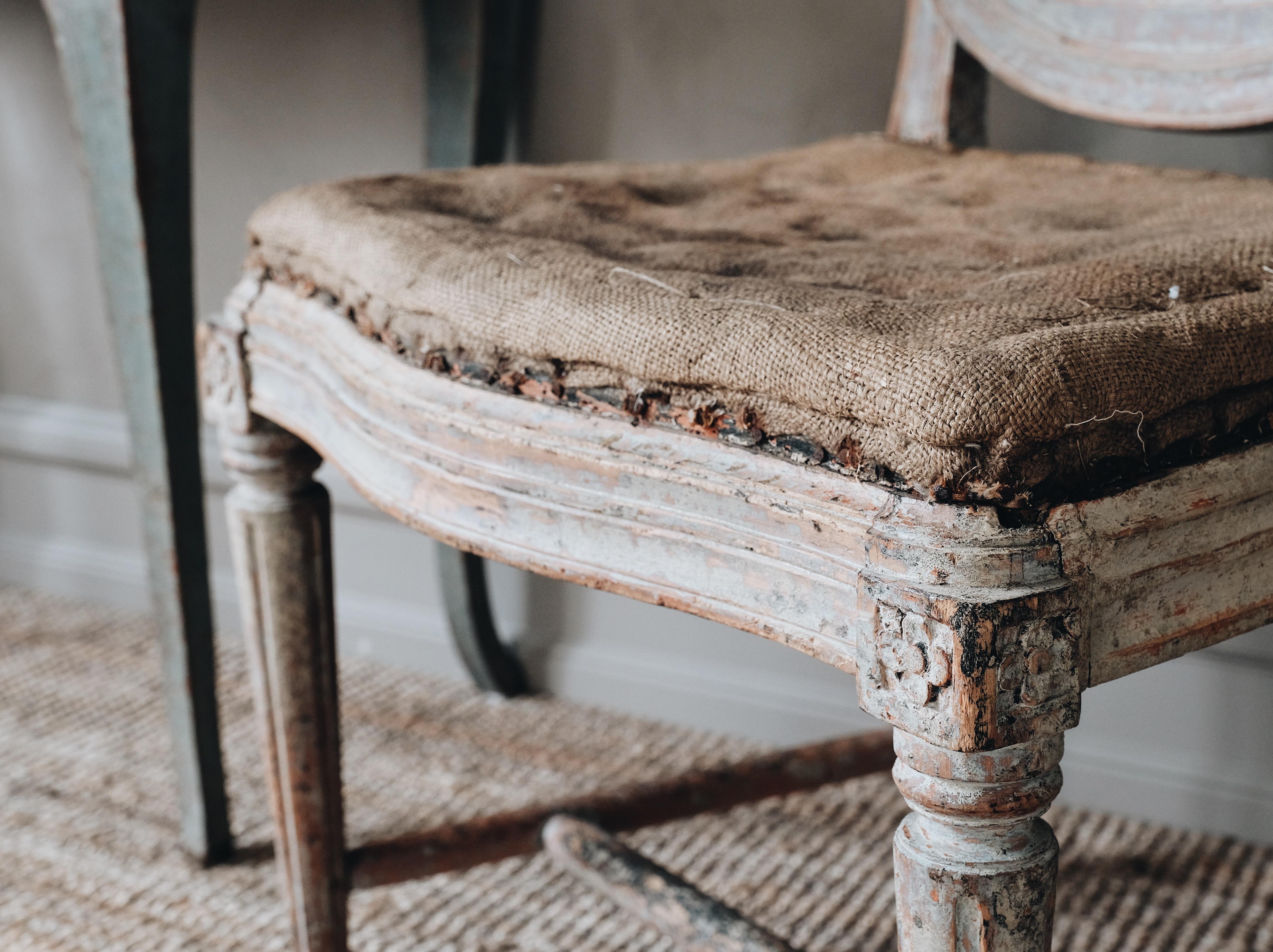 Wood Fine 18th Century Scandinavian Gustavian Chair For Sale