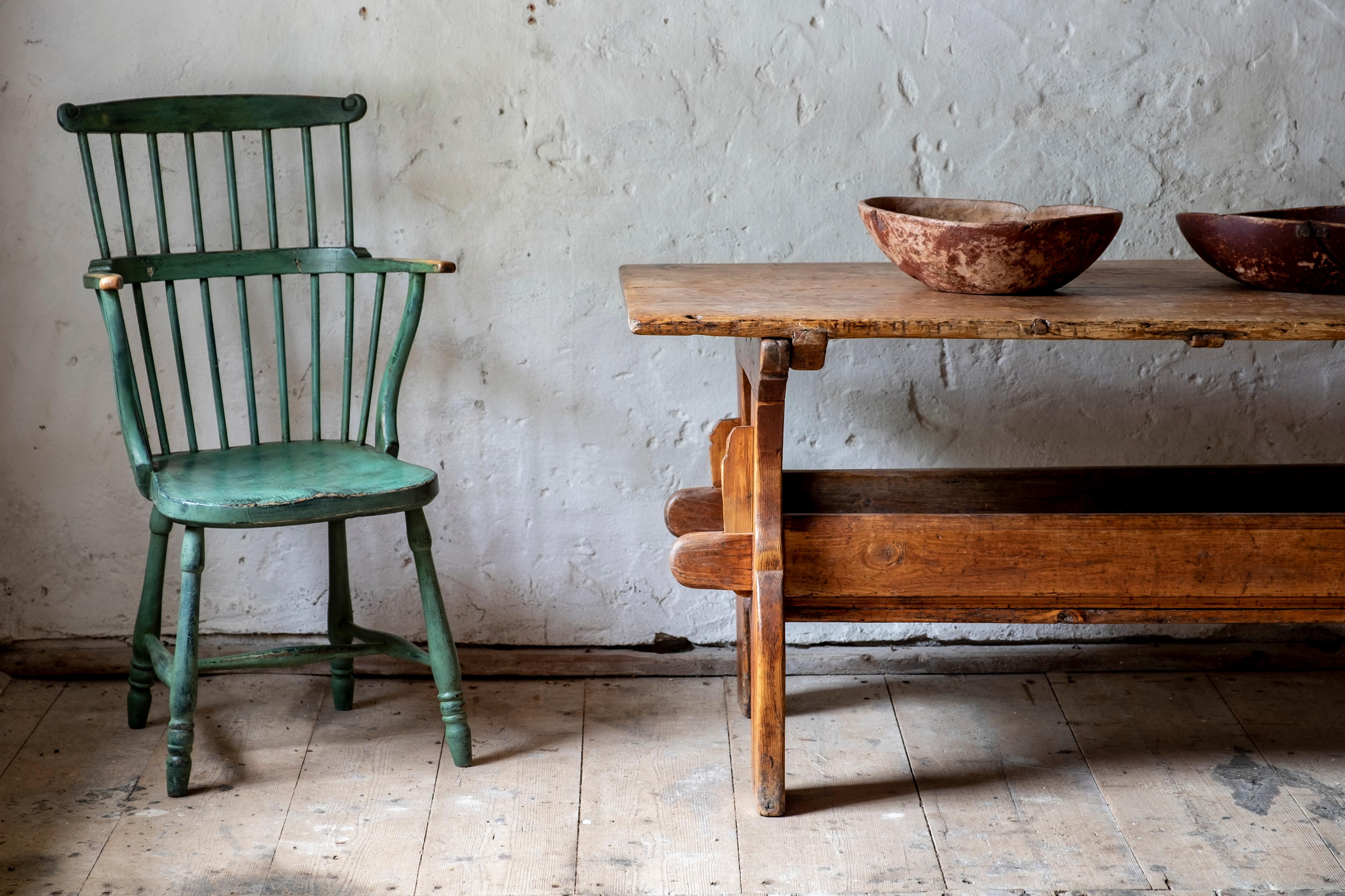 18th Century Gustavian Comb Back Chair 7
