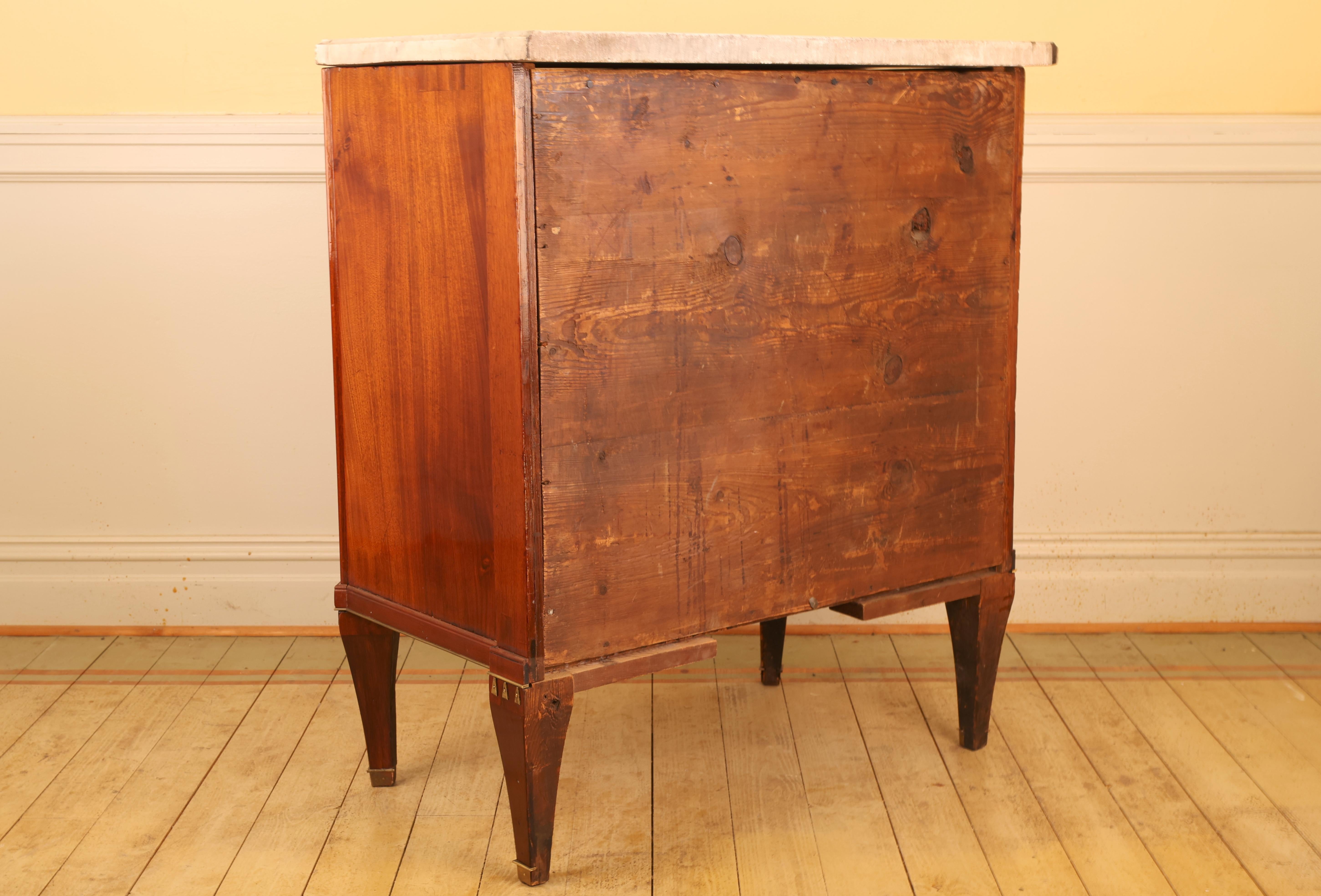 Brass 18th Century Gustavian Commode For Sale