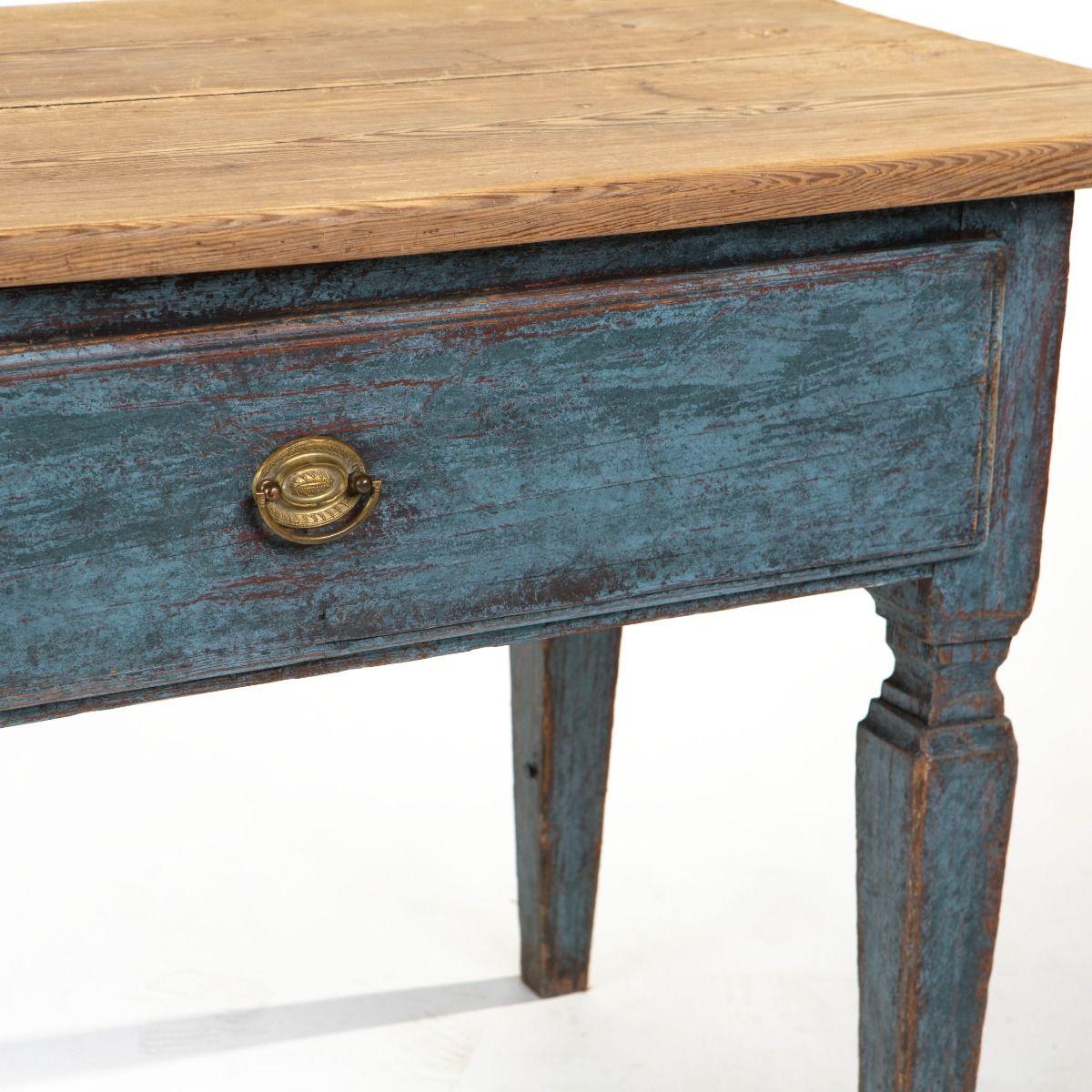 Pine 18th Century Gustavian Console Table from Northern Sweden For Sale