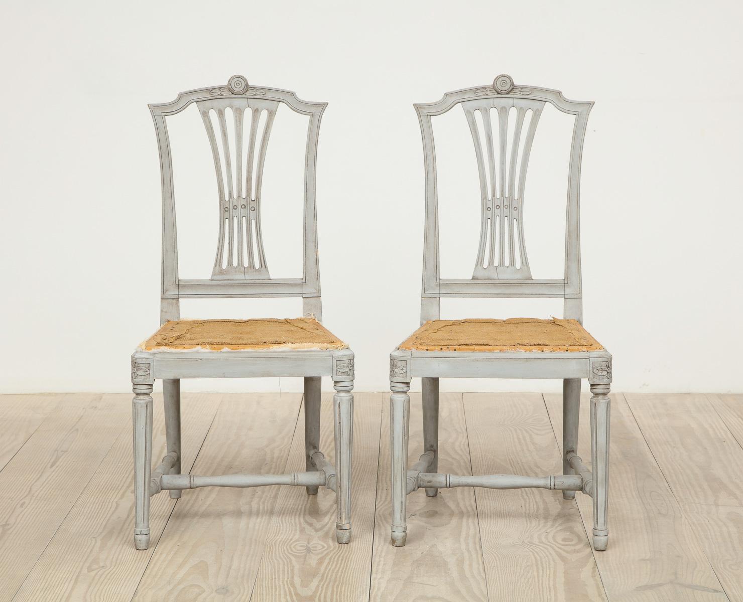 18th Century Set of Swedish Gustavian Chairs, Set of 10, Sweden, Circa 1790 8