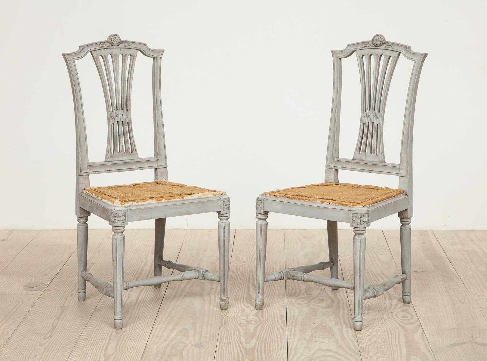 18th Century Set of Swedish Gustavian Chairs, Set of 10, Sweden, Circa 1790 9