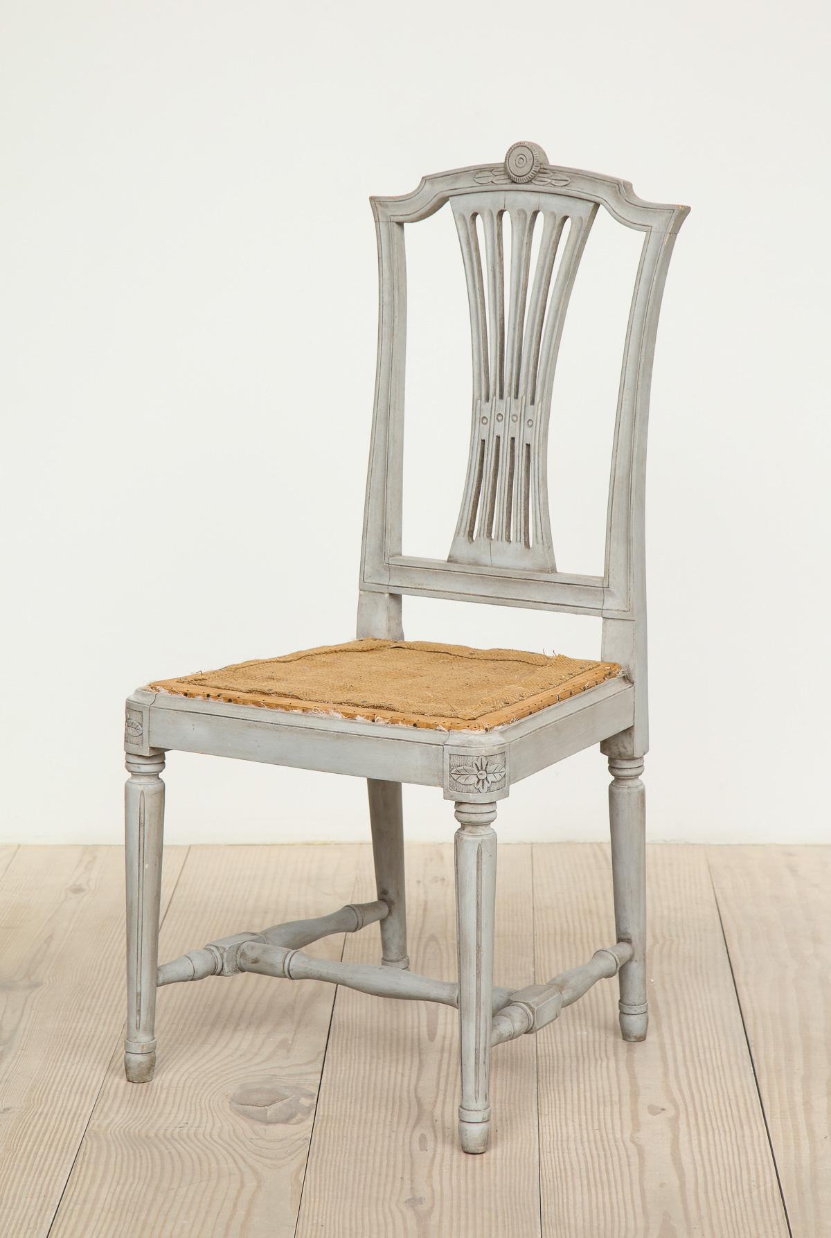 18th Century Set of Swedish Gustavian Chairs, Set of 10, Sweden, Circa 1790 In Excellent Condition In New York, NY