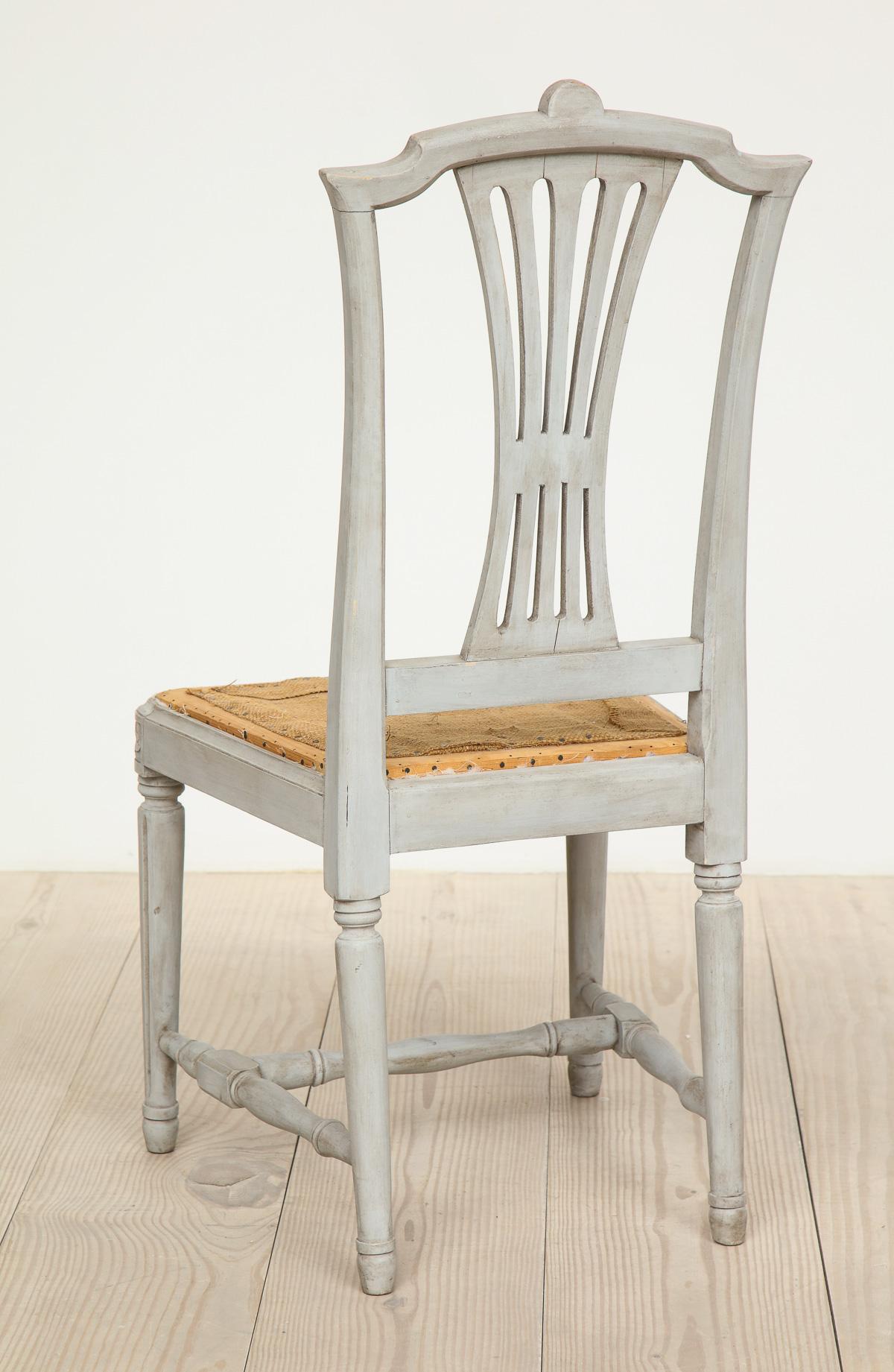 18th Century and Earlier 18th Century Set of Swedish Gustavian Chairs, Set of 10, Sweden, Circa 1790