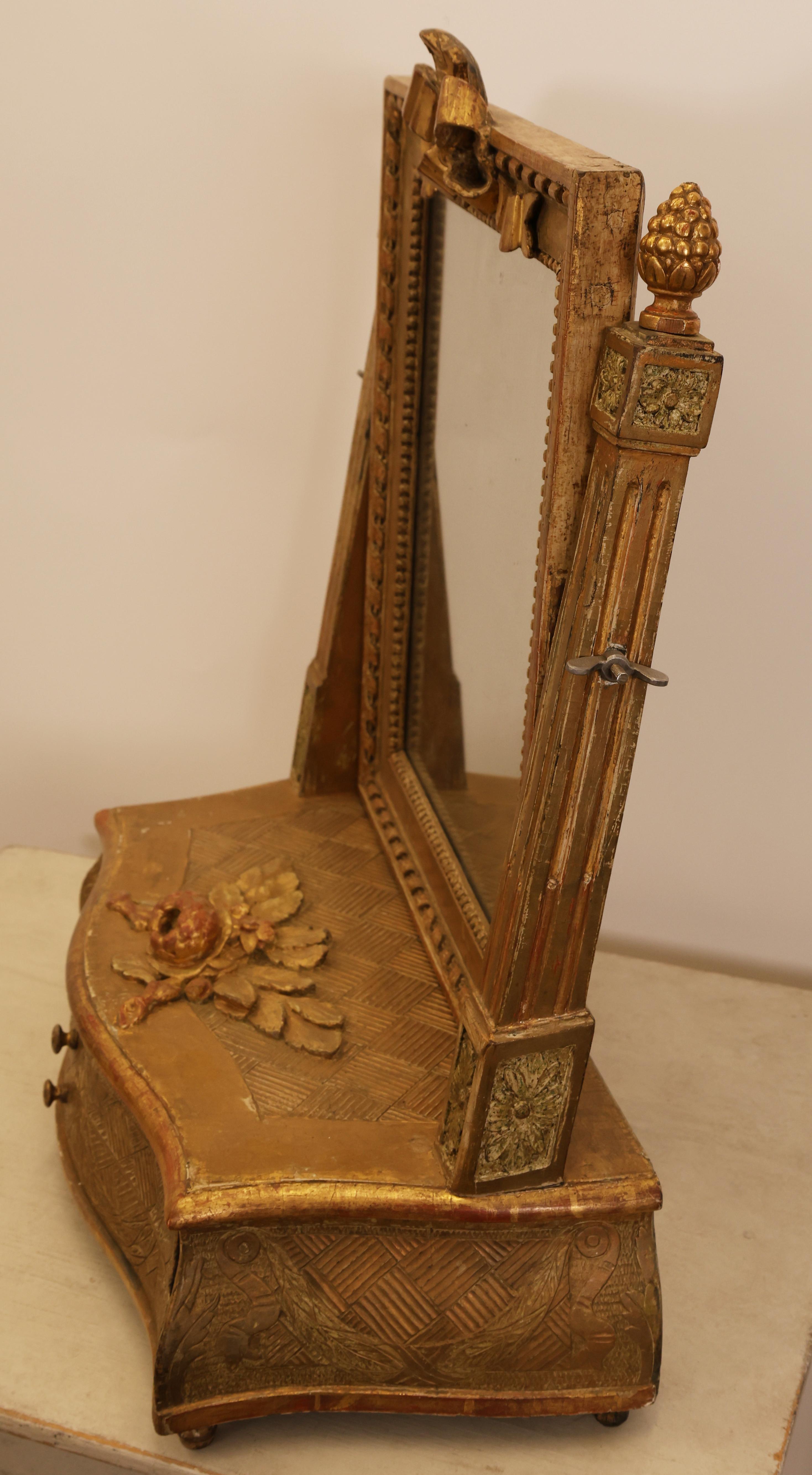 18th Century Gustavian Drawer Mirror For Sale 4
