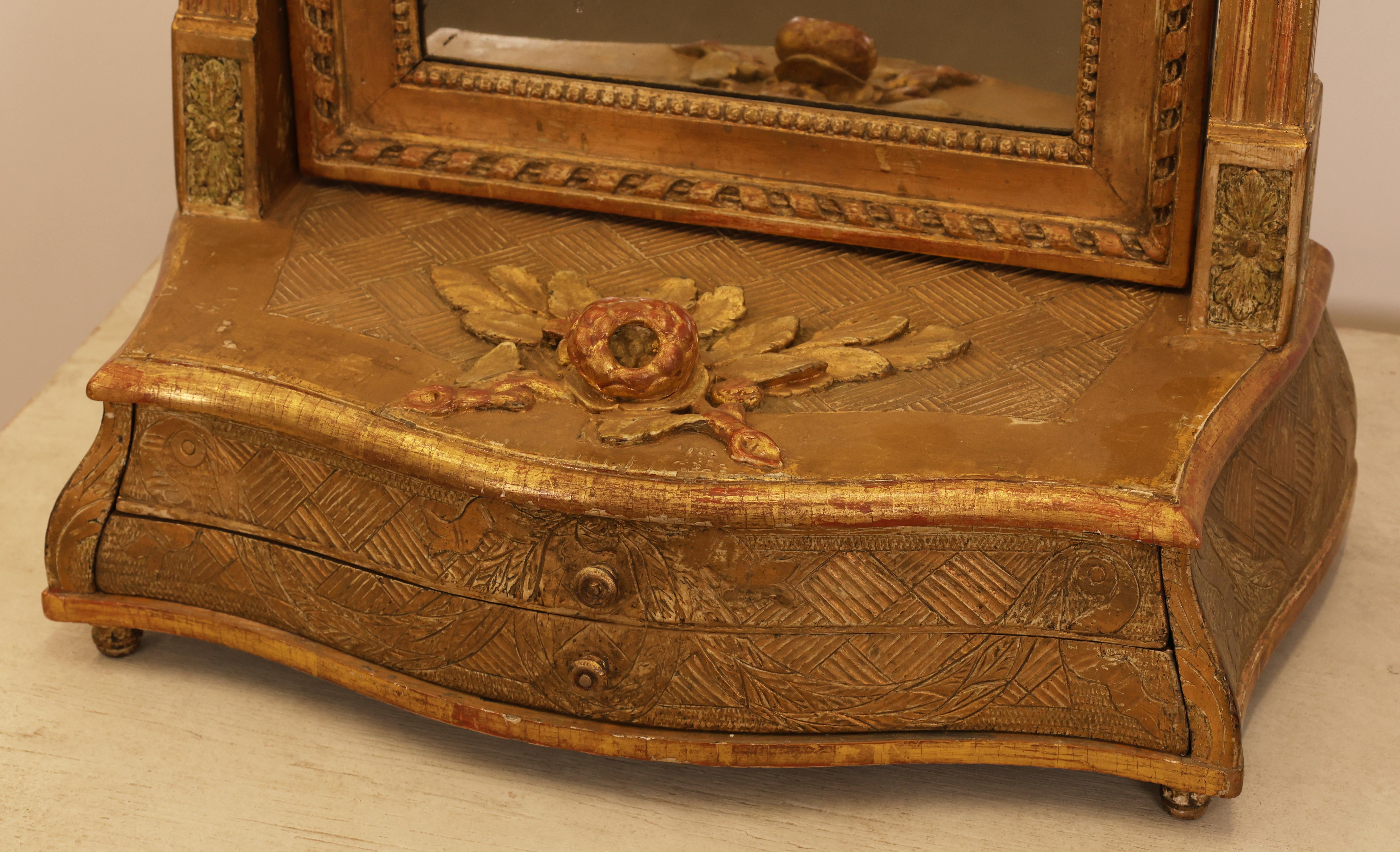 18th Century and Earlier 18th Century Gustavian Drawer Mirror For Sale
