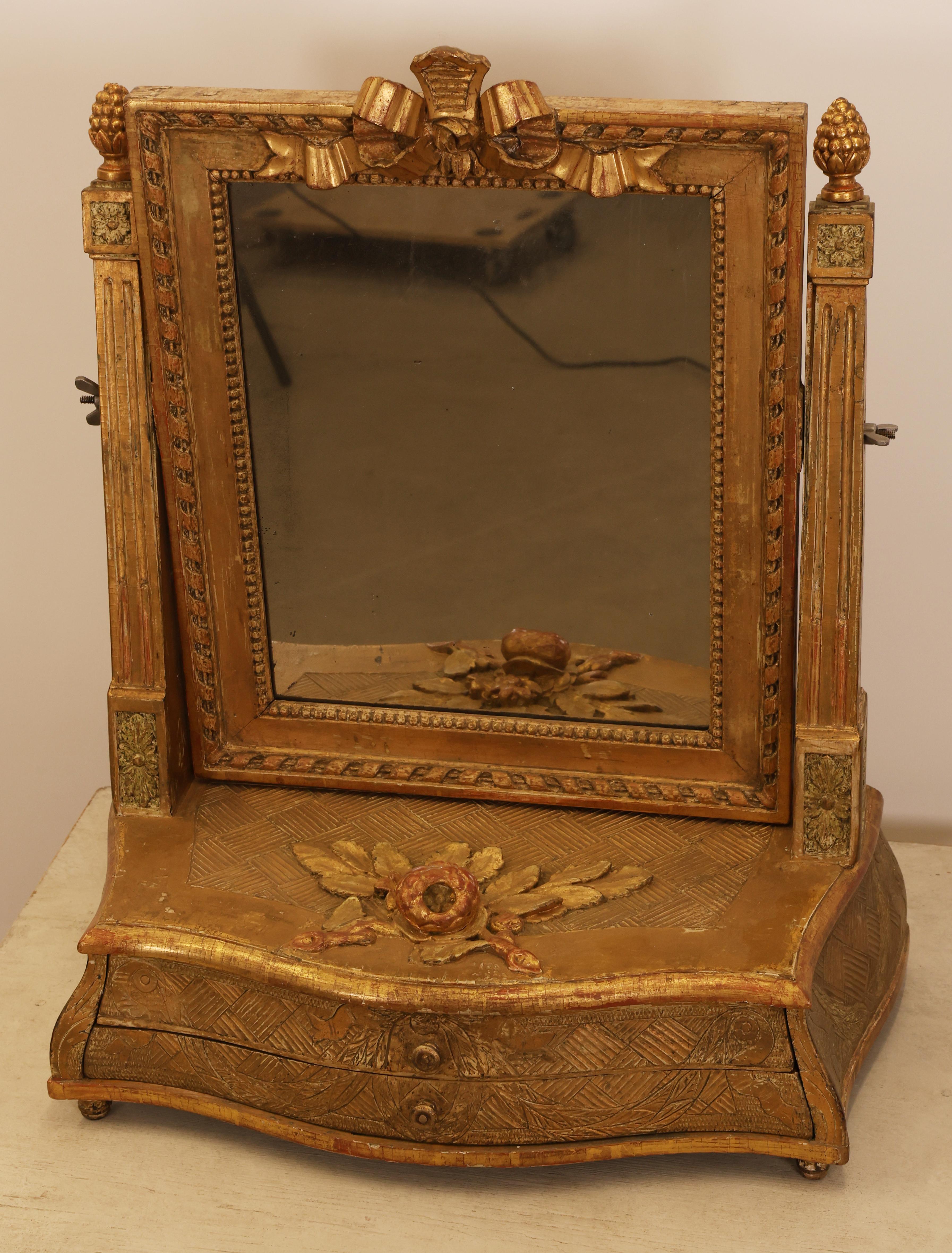 18th Century Gustavian Drawer Mirror For Sale 1